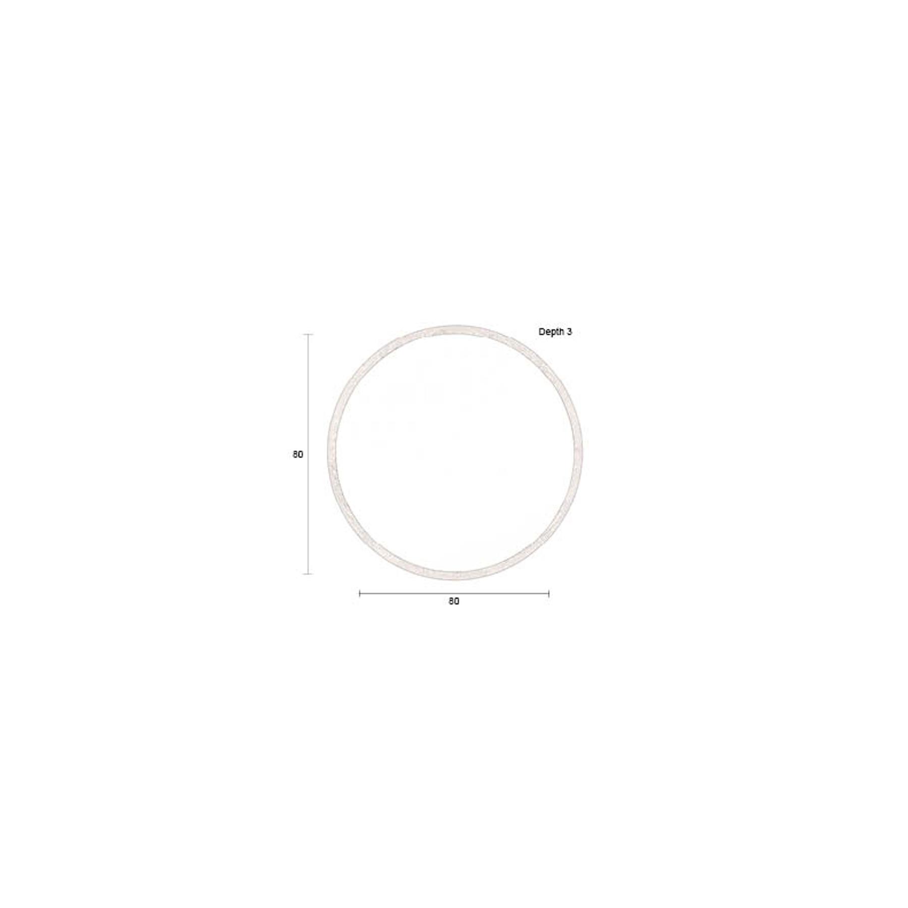 Dutchbone Gale Spiegel| Wandspiegel Rond 80 cm Hout - Bruin