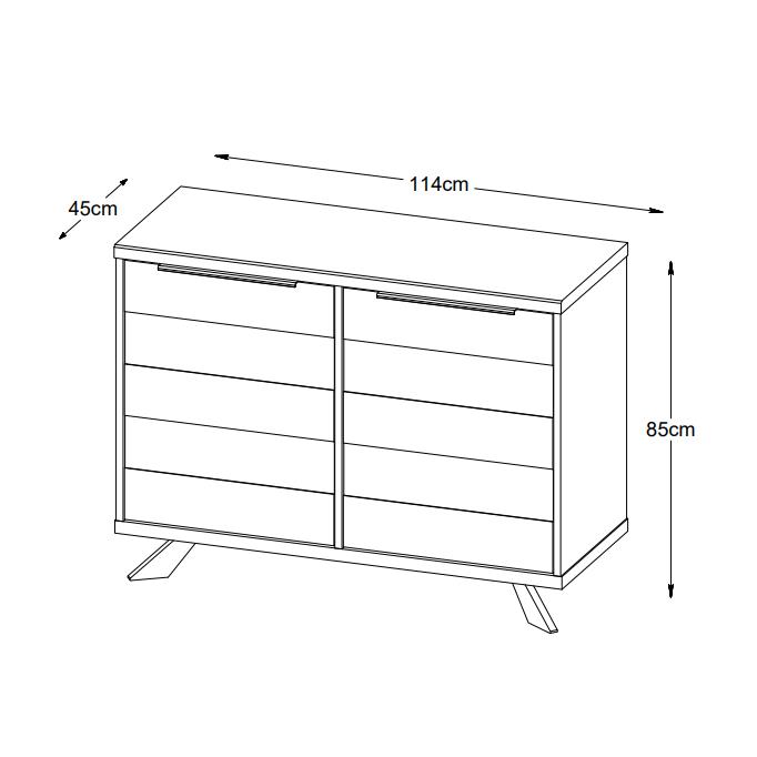 Nordic Home Olan eiken dressoir - 114 cm - bruin