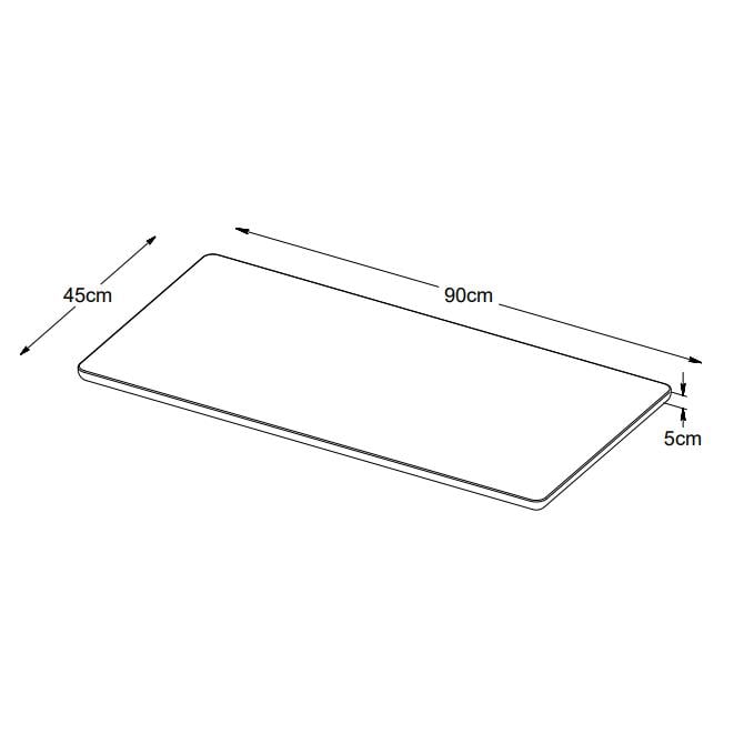 Nordic Home Ivar eiken tafelblad verlengstuk - 90x45 cm - naturel