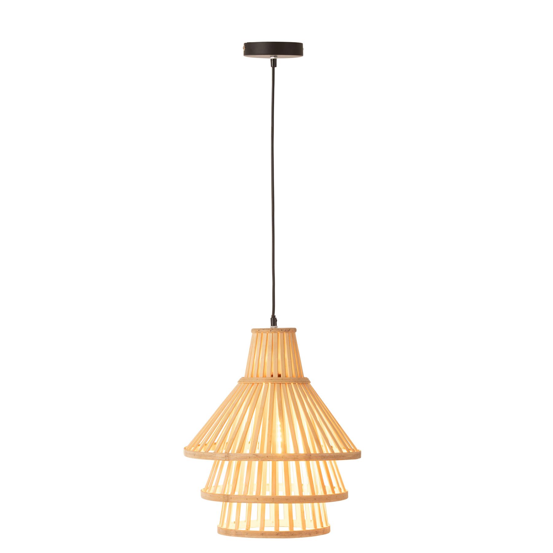 J-Line - Hanglamp Lagen Bamboo Naturel Medium - 32.5x32.5x162cm