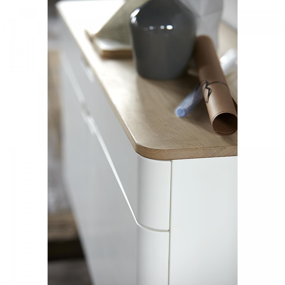 Nordic Home Rune dressoir - 140 cm - eikenhout -naturel|wit