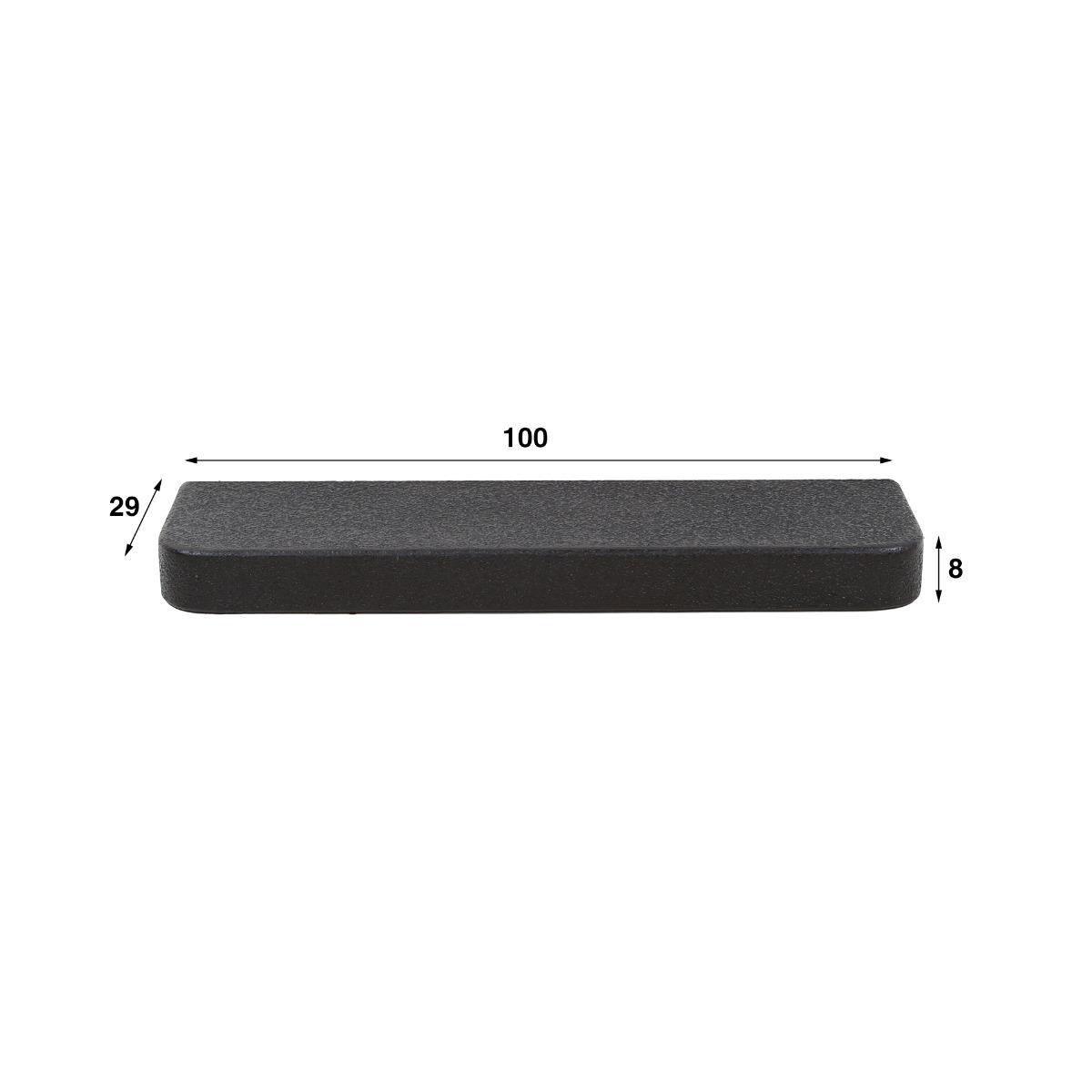Fraaai Sani wandplank - 100 cm - metallic - zwart