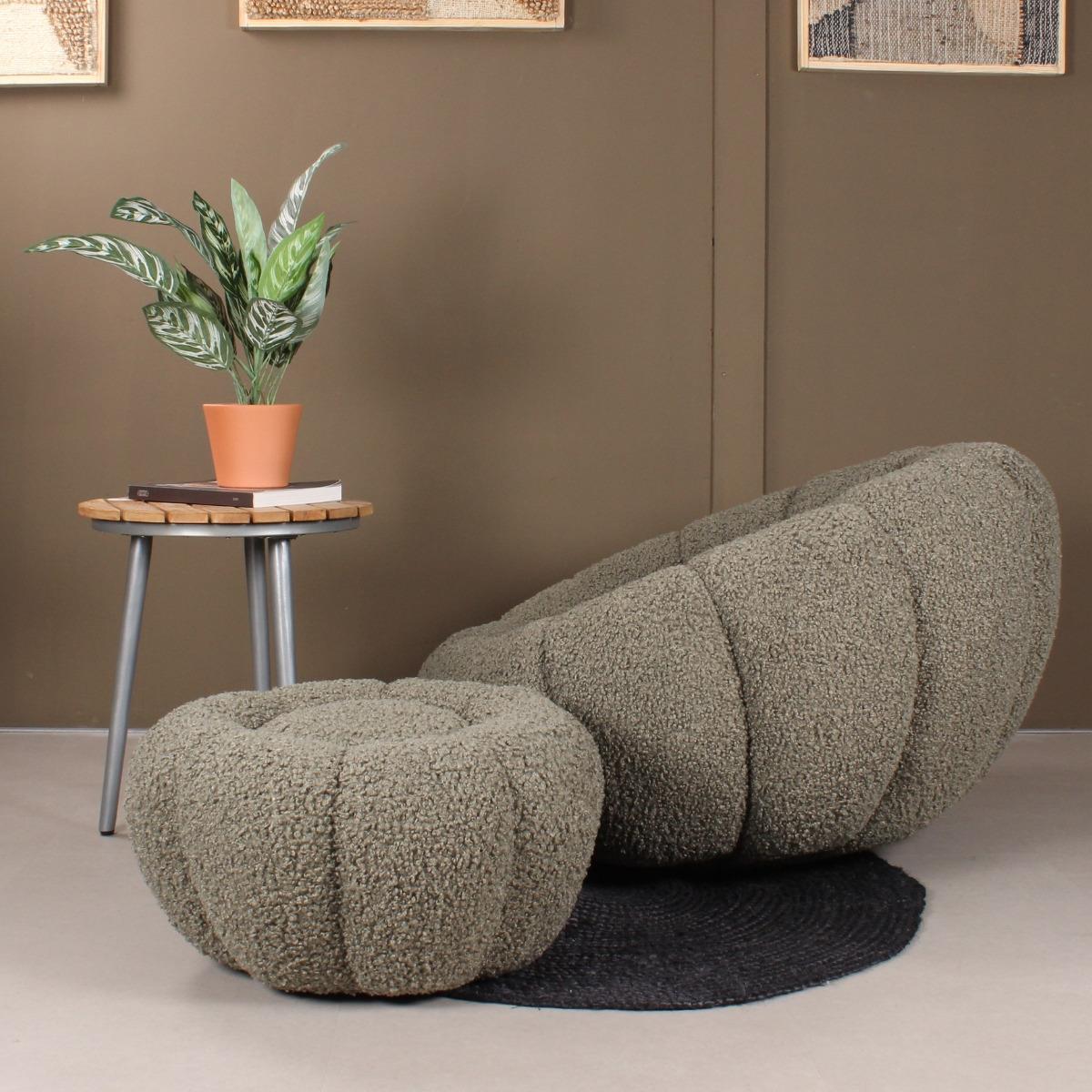 DS4U Olivia DLX fauteuil teddy - groen