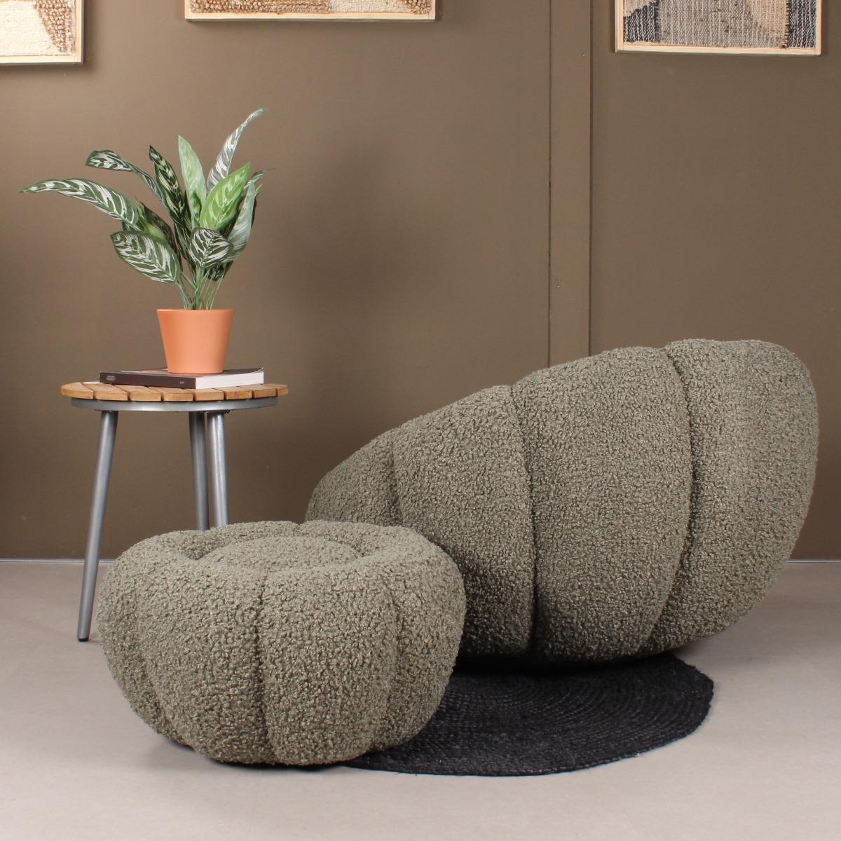 DS4U Olivia DLX fauteuil teddy - groen