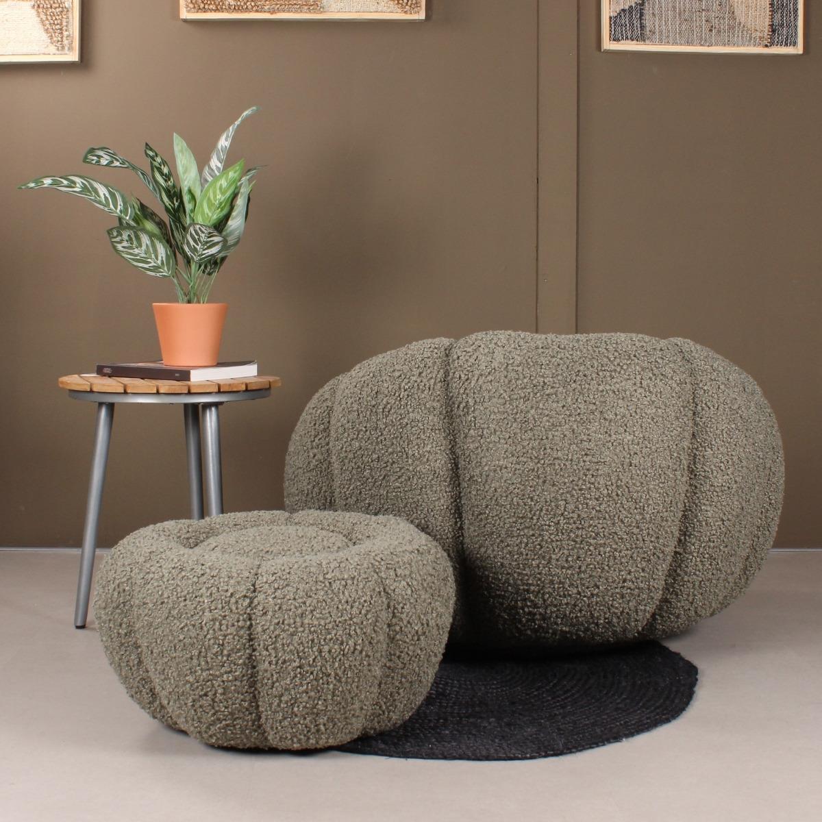 DS4U Olivia DLX fauteuil teddy - groen