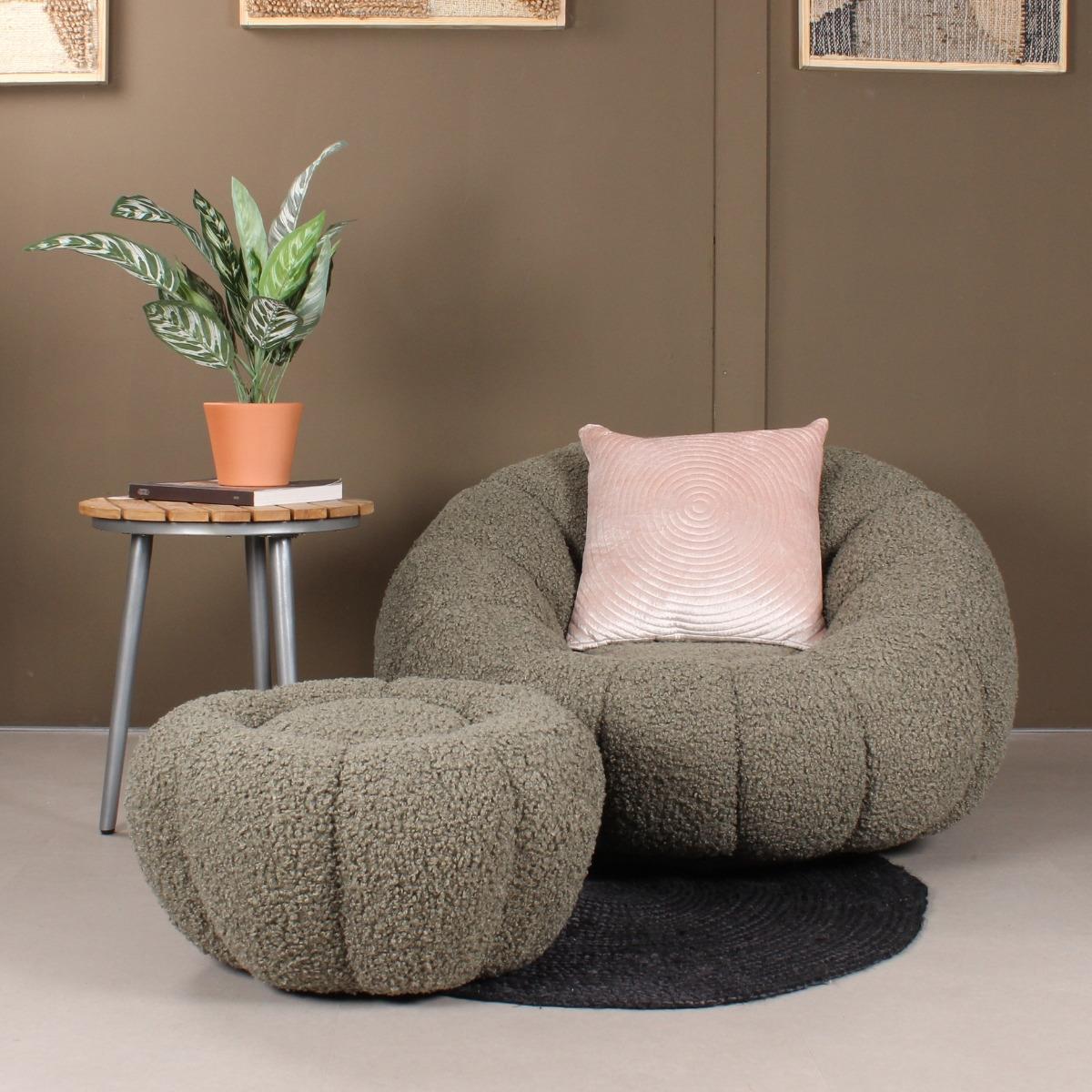 DS4U Olivia DLX fauteuil teddy - groen