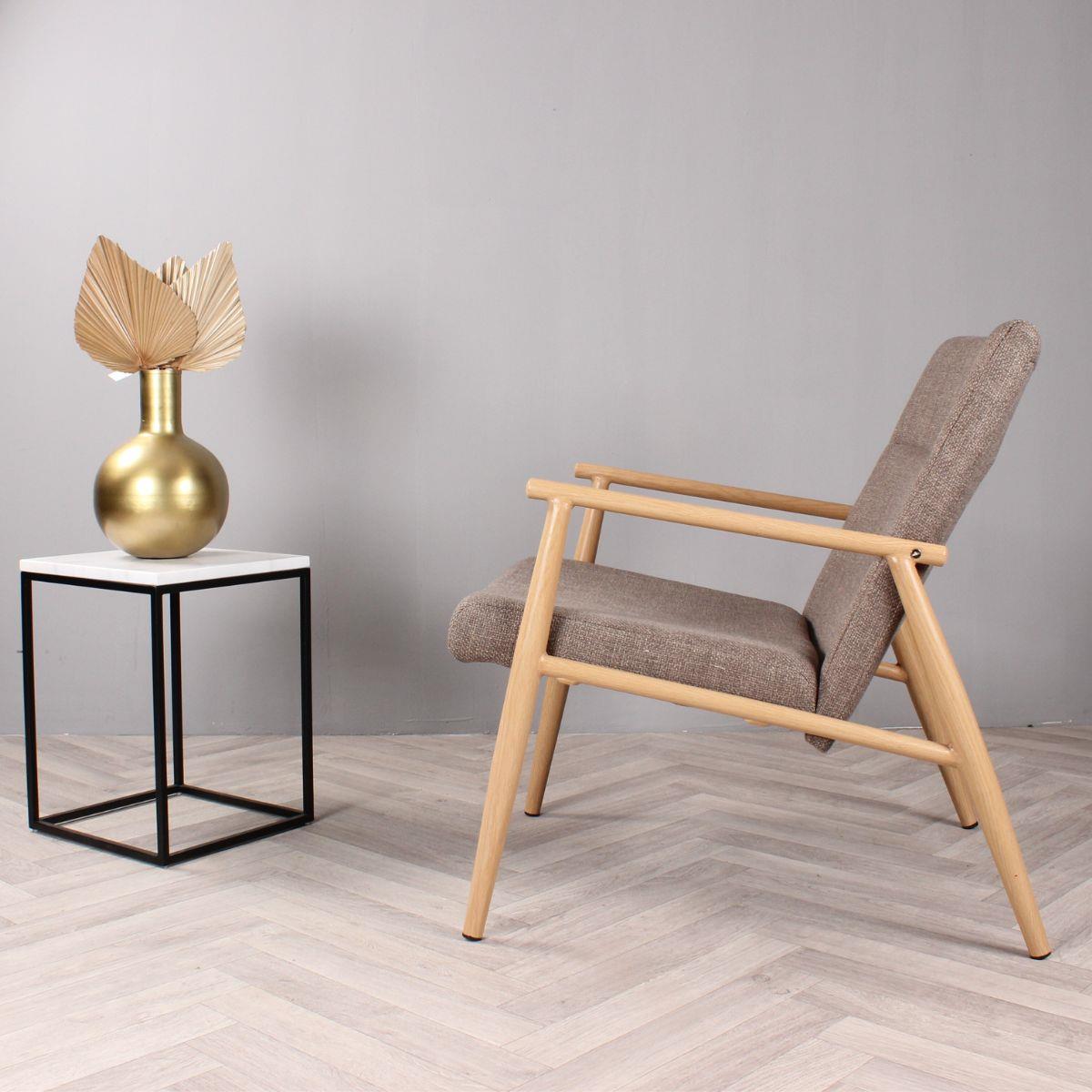 DS4U Daniel fauteuil houten frame - bruin