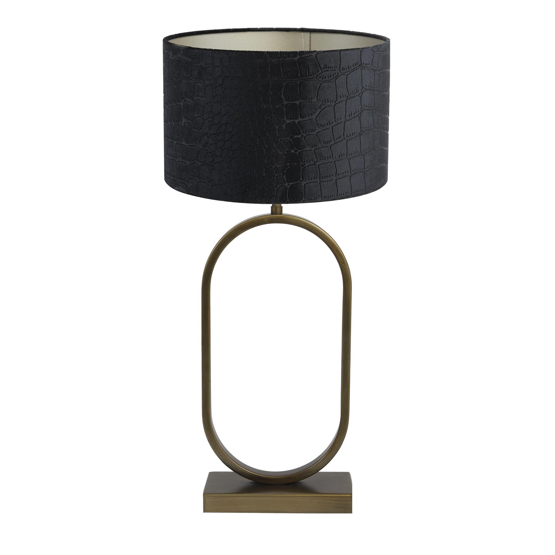 Light & Living Tafellamp Jamiri|Praya - Ant, Brons|Zwart - Ø30x67cm