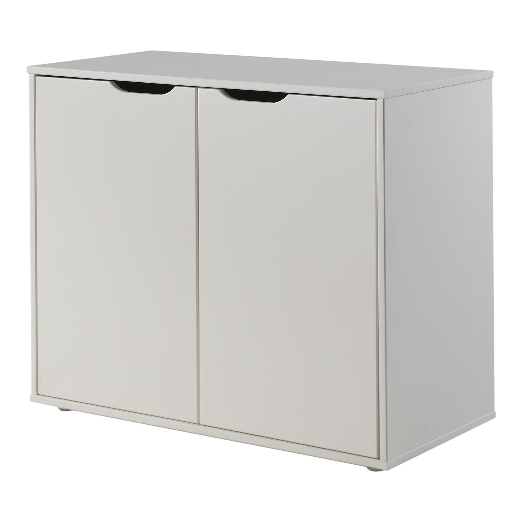 LUCEVI - Pino Wandkast 2 Deuren - Hout - Wit - 85.5x43.3 x71.8 cm