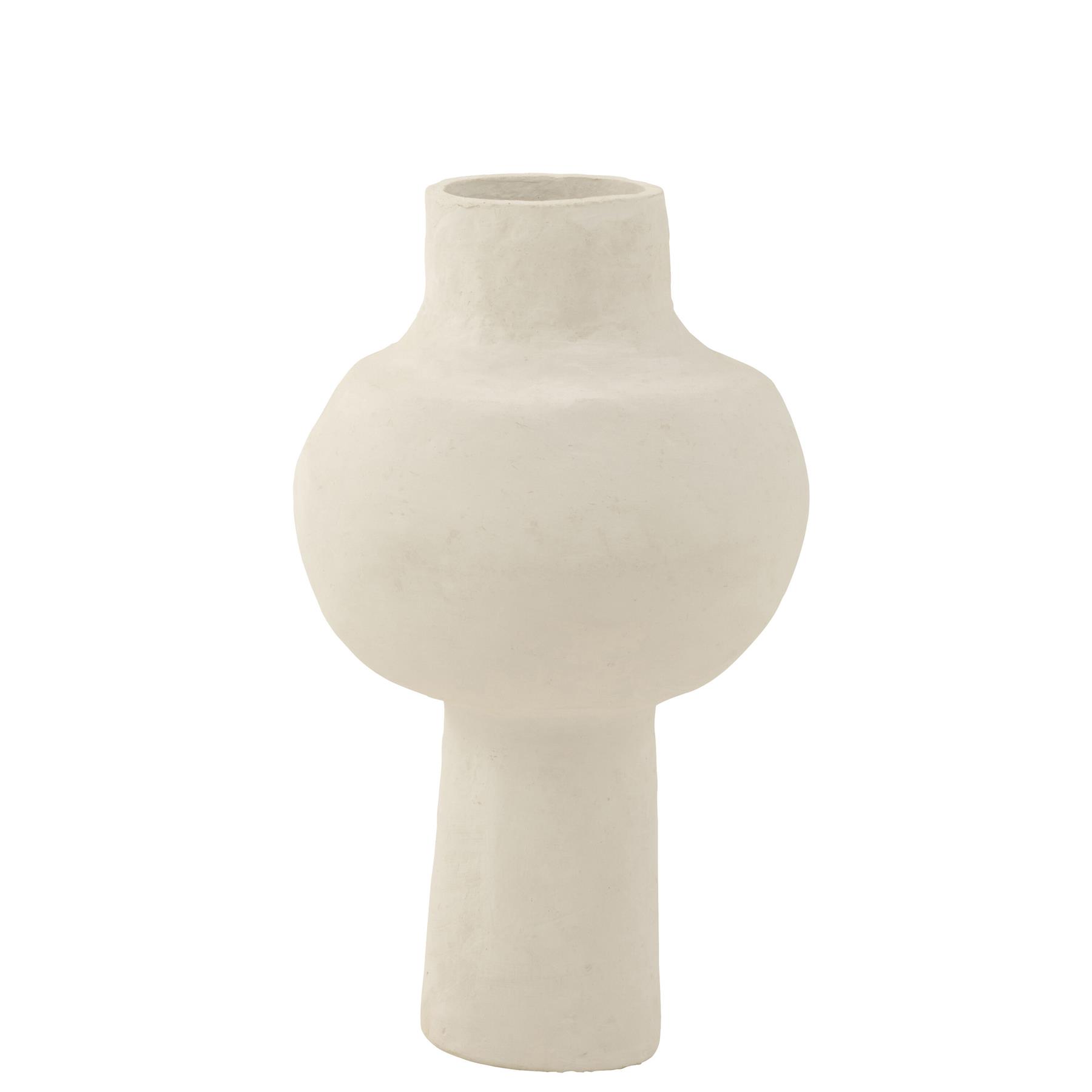 J-line - Pot Original Papier Mache Wit - 30x30x50cm