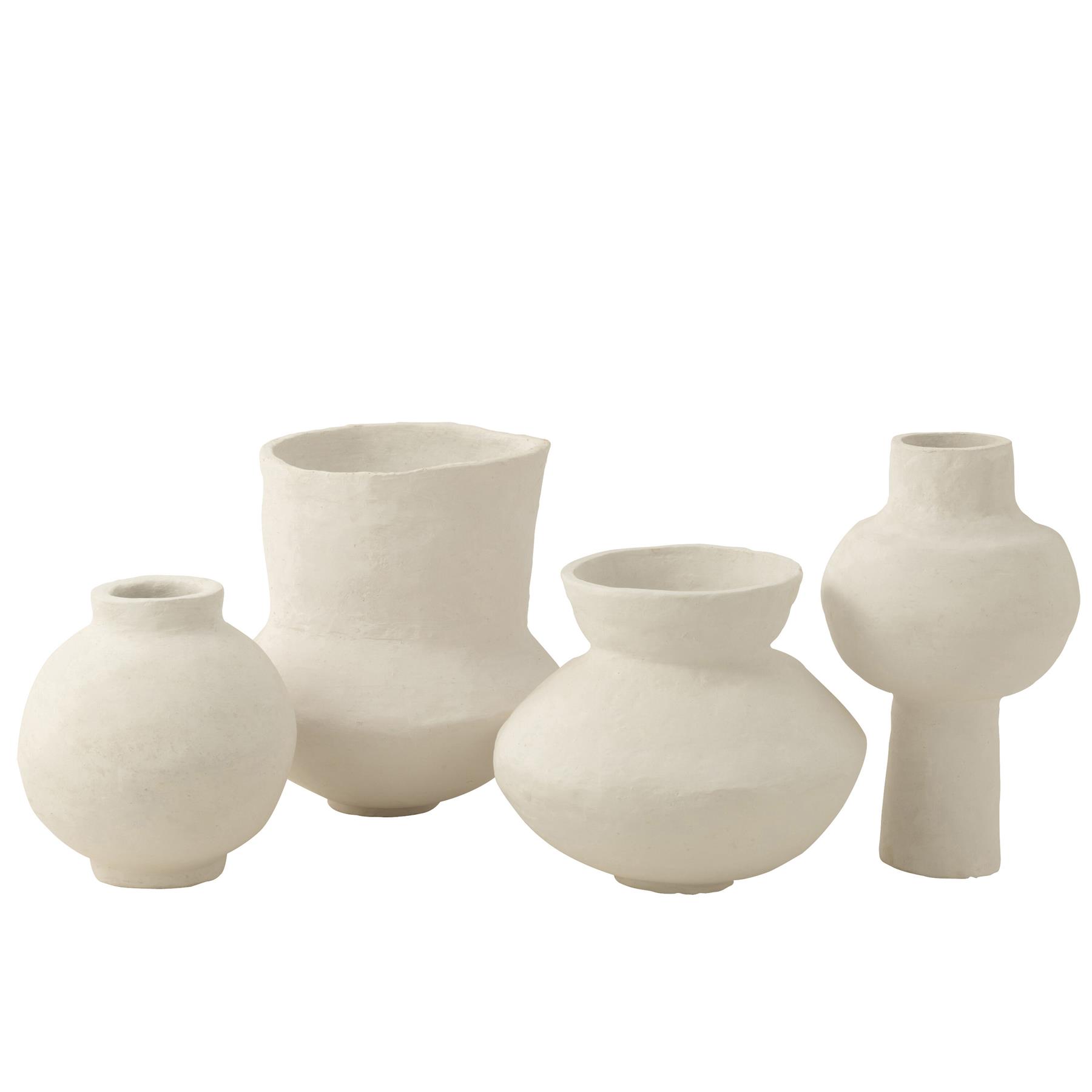 J-line - Pot Original Papier Mache Wit - 30x30x50cm