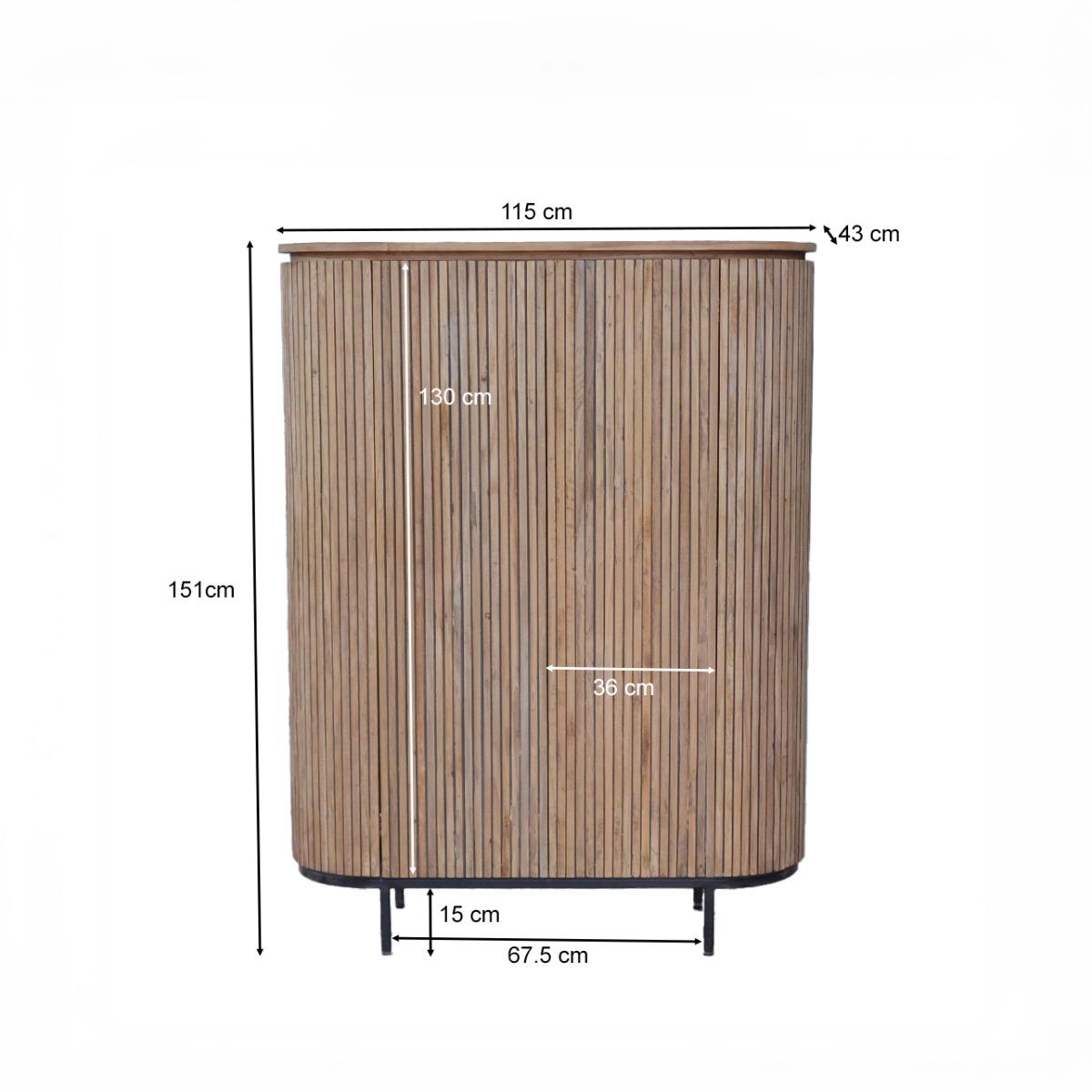 Livingfurn - Kabinetkast - Lausanne - Teakhout - 150cm