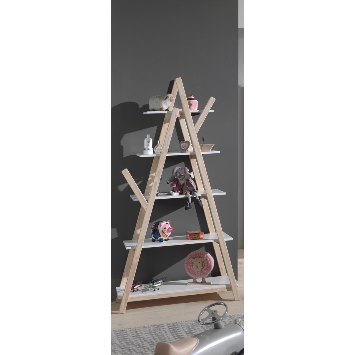 LUCEVI - Kinderkamer Kiddy Boekenkast - Hout - Wit - 90x34x168.7 cm