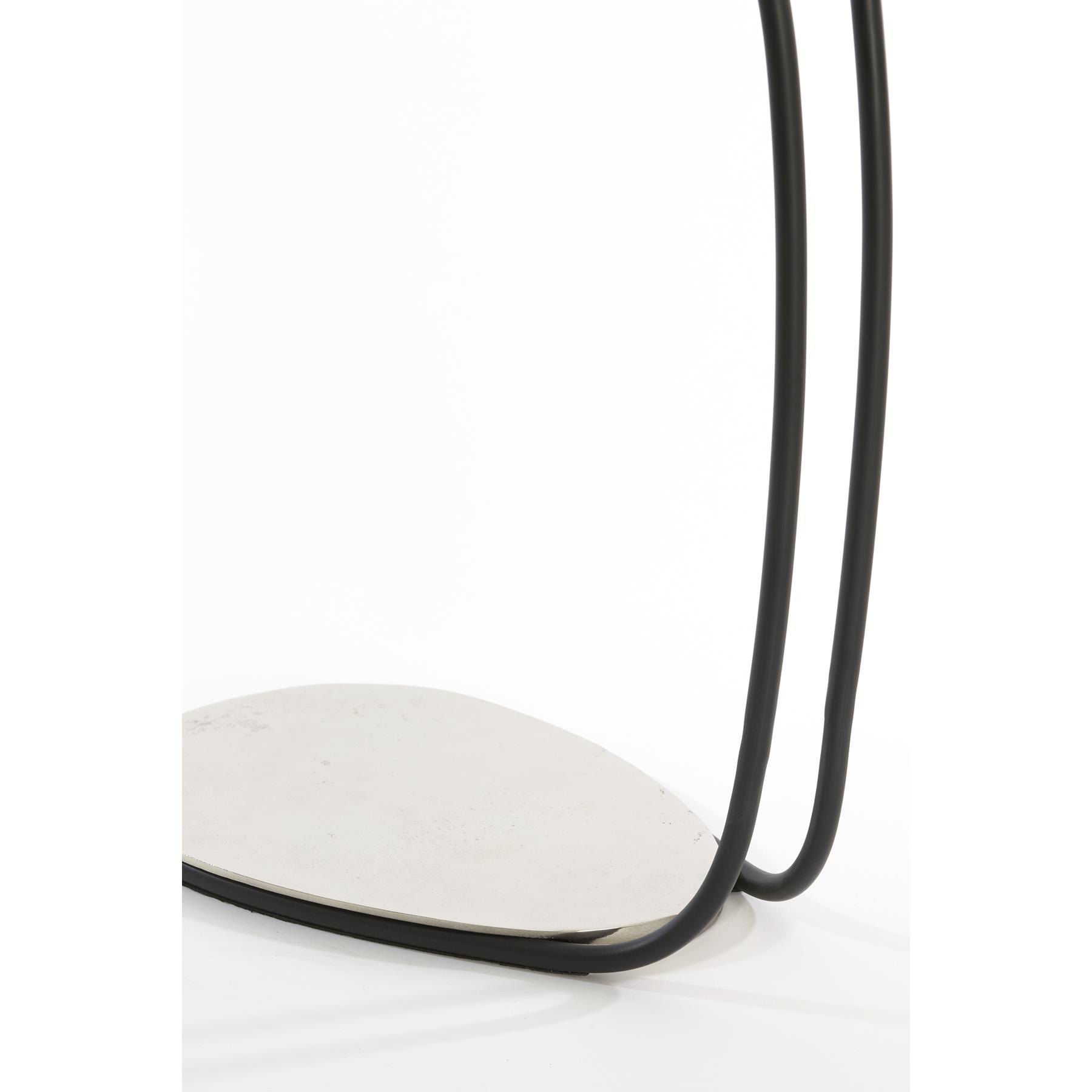 Light&living Bijzettafel 43x27x53 cm MARSH ruw nikkel+zwart