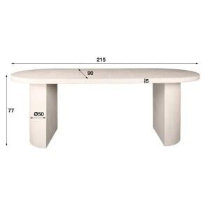 Hoyz Collection - Eetkamertafel Arch Stone 215x90cm - Marmer Composiet