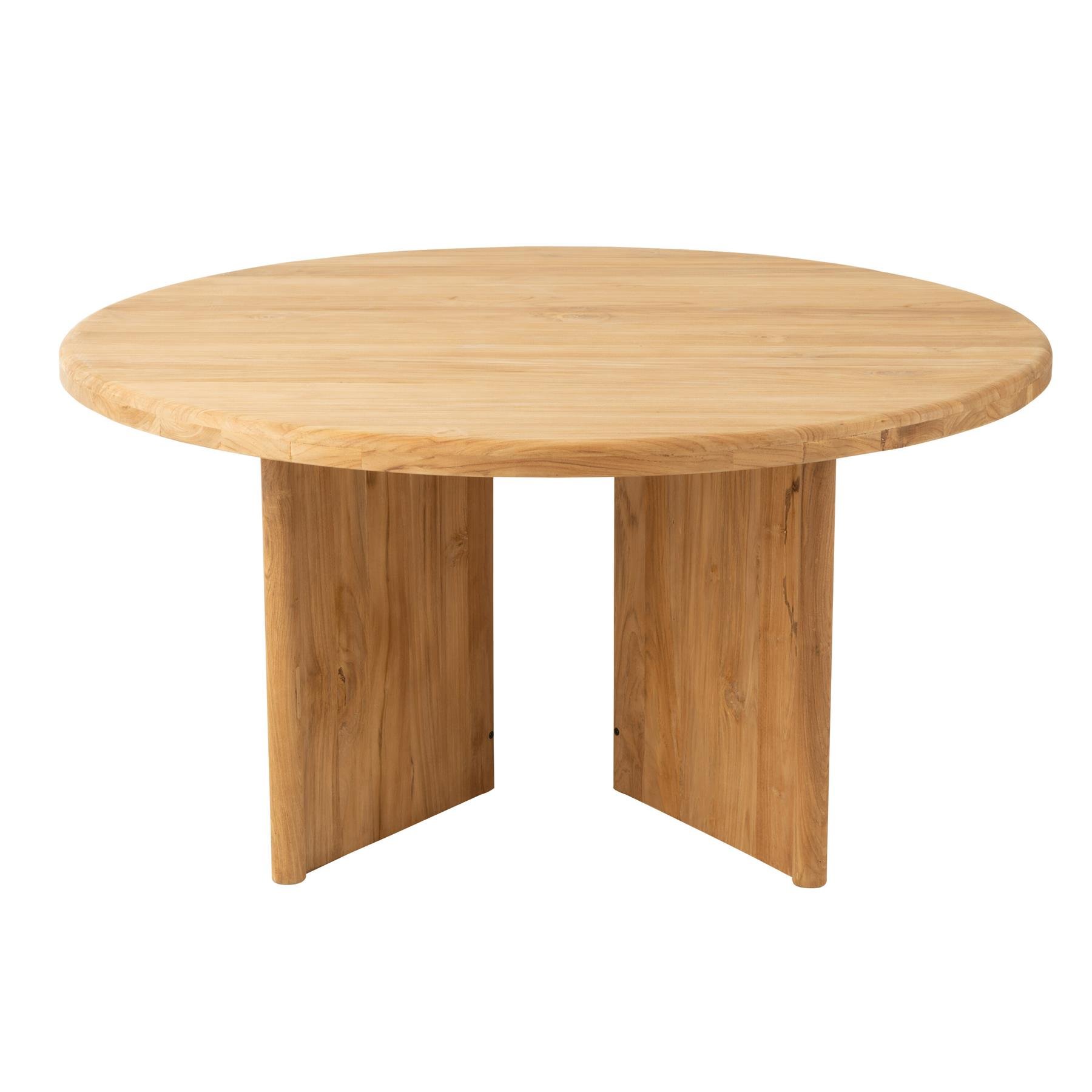 J-line - Tafel Rond Teak Hout Naturel - 150x150x75cm