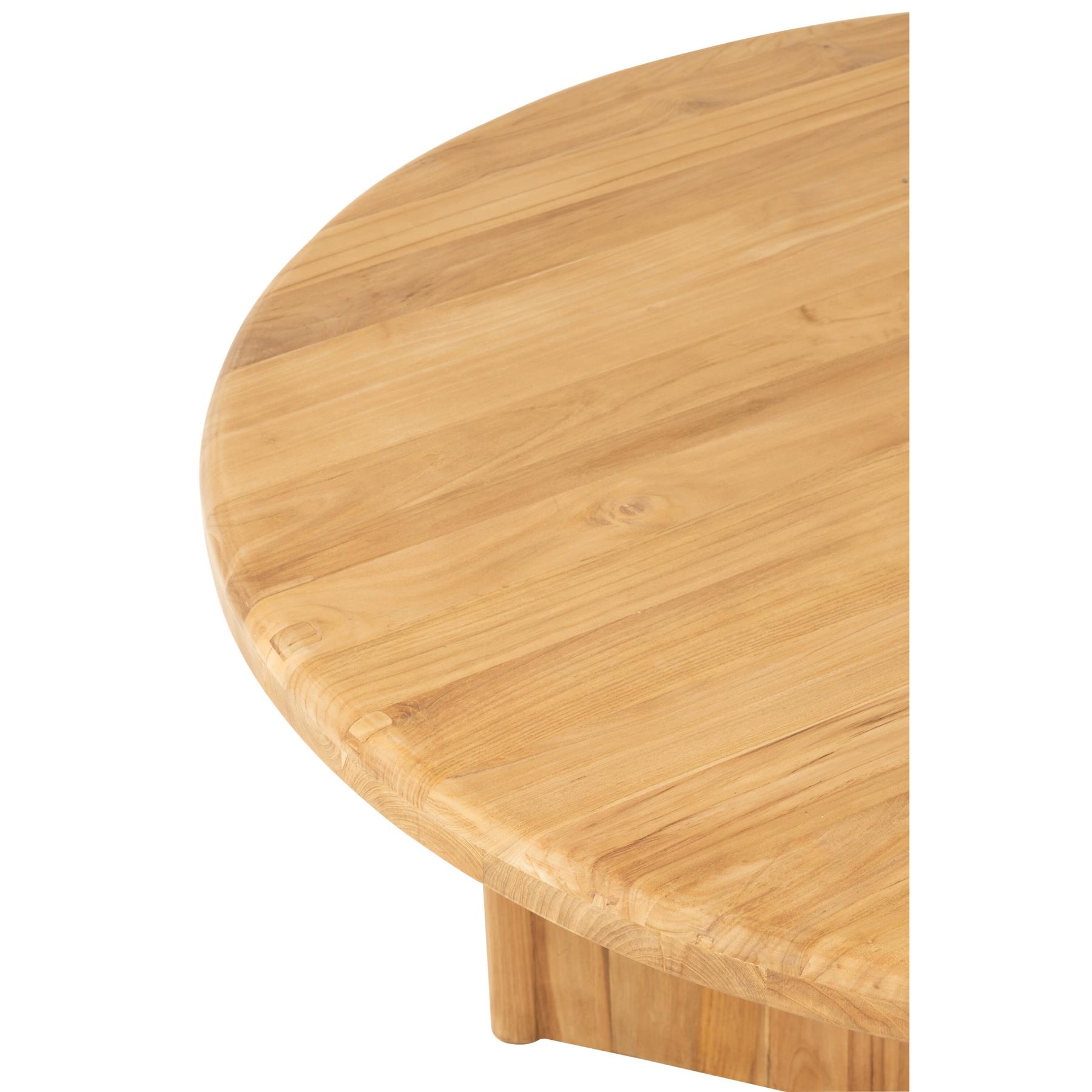 J-line - Tafel Rond Teak Hout Naturel - 150x150x75cm