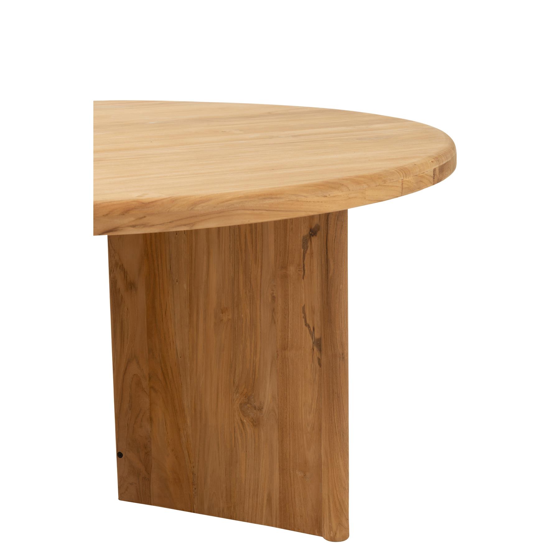 J-line - Tafel Rond Teak Hout Naturel - 150x150x75cm