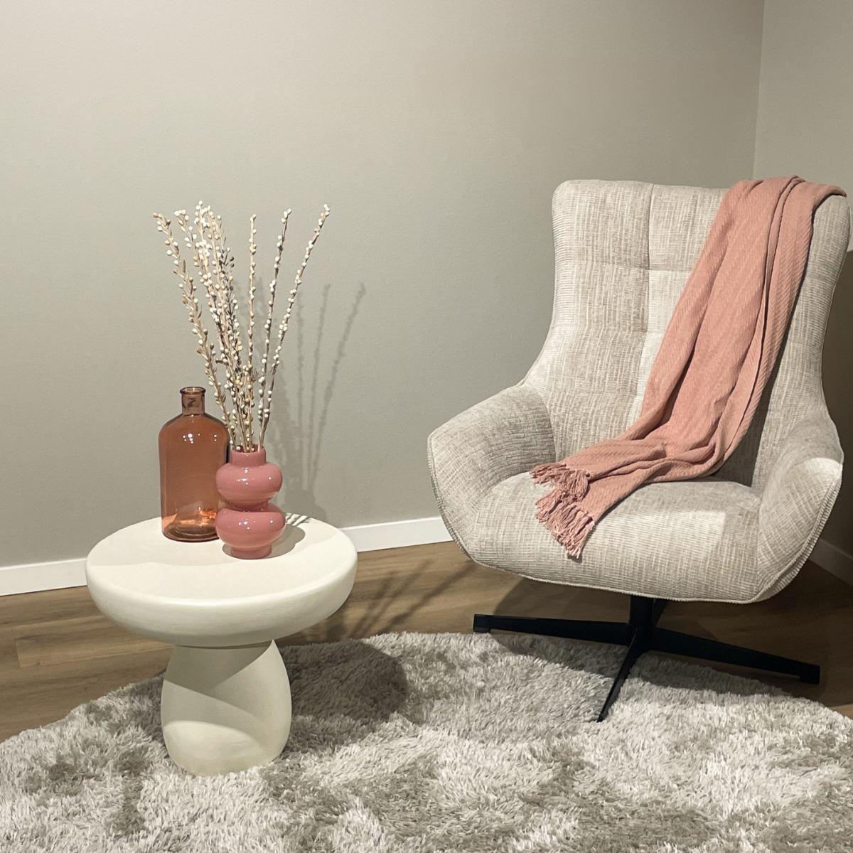 Brix - Salontafel Dune - Ivoor - MDF|Beton - 50 cm