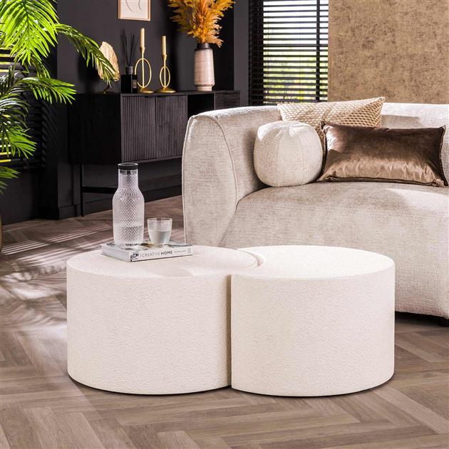 Hoyz Collection - Salontafel Stone - Marmer Composiet - Set van 2