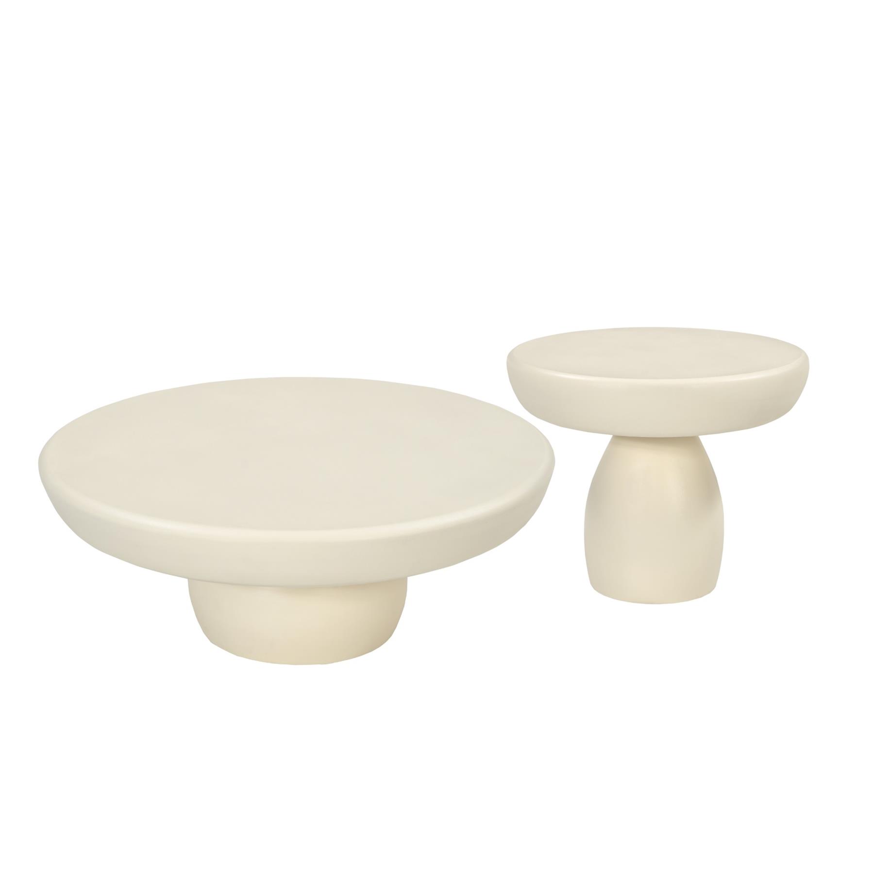 Brix - Salontafel Dune - Ivoor - MDF|Beton - 50 cm