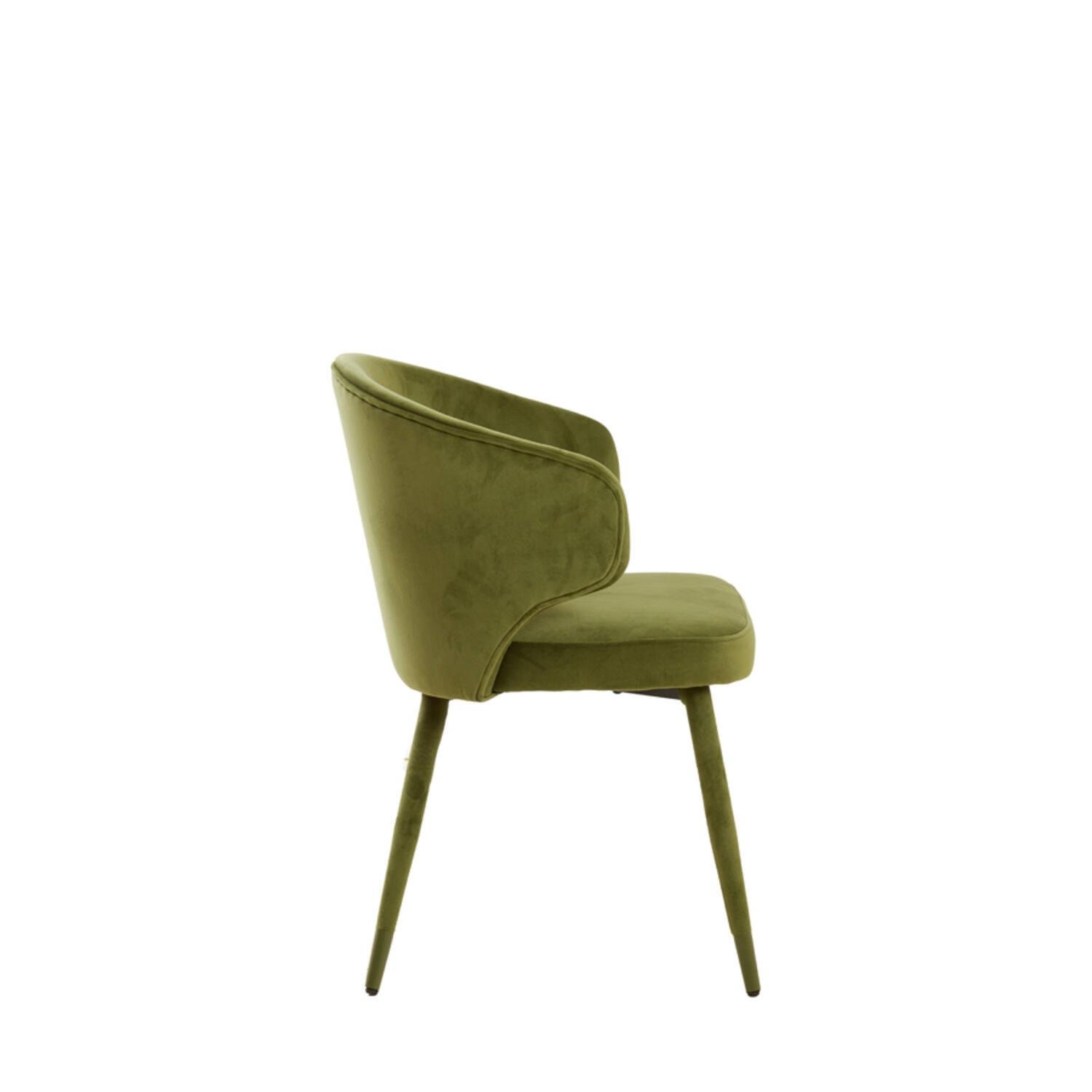 Light & Living - Eetkamerstoel KOSAKA - 79x57x53cm - Groen - Set van 2