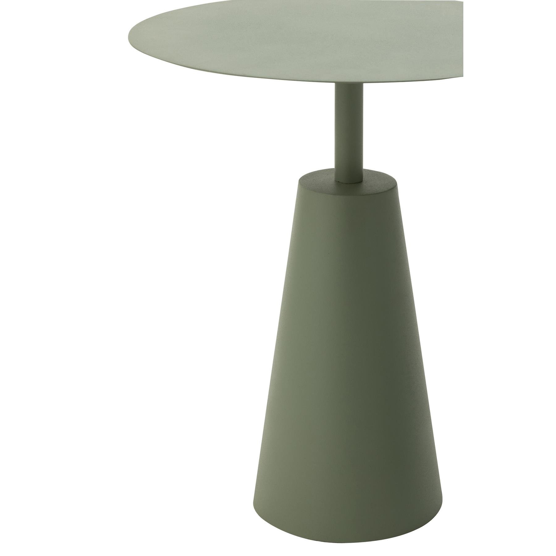 J-line - Set Van 2 Tafels Rond Ijzer Groen - 48x48x56cm