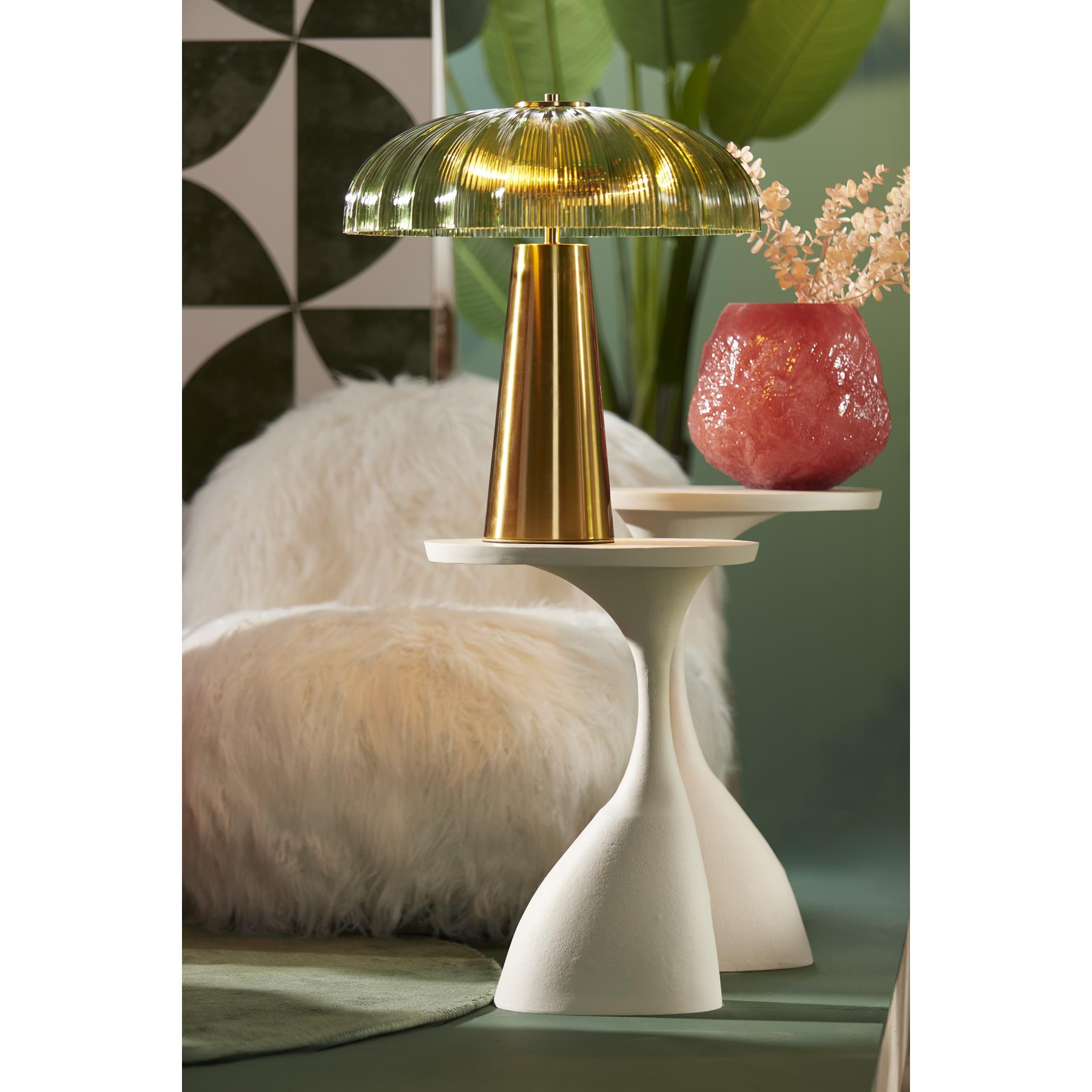 Light & Living Light&living Bijzettafel 40x33x55 cm MACAU mat crème