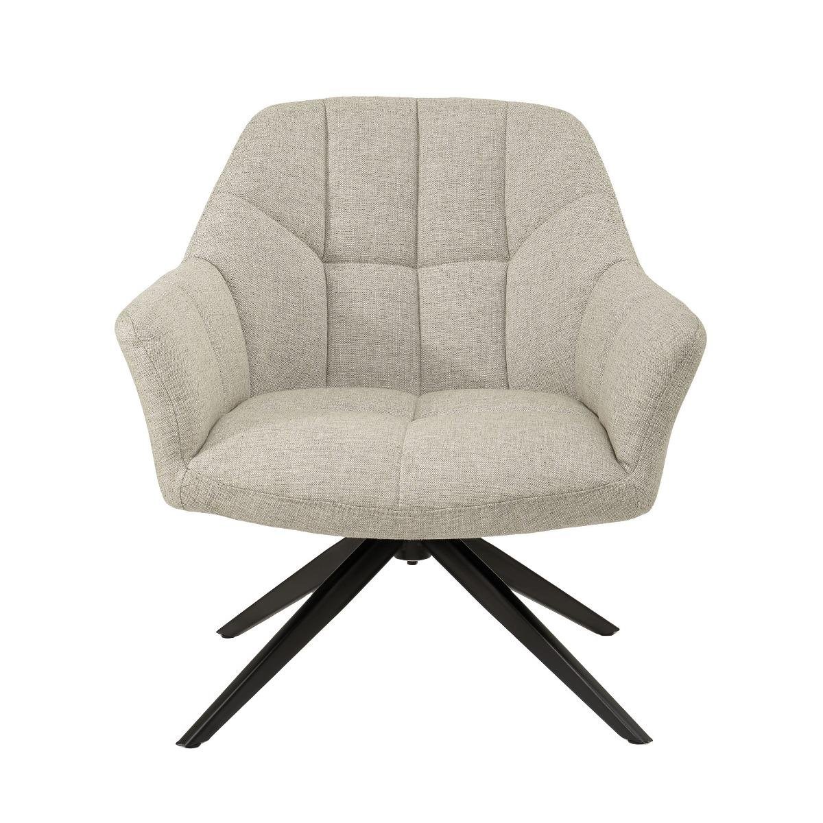 Livingfurn - Fauteuil - Tom Sand - Beige - Stof