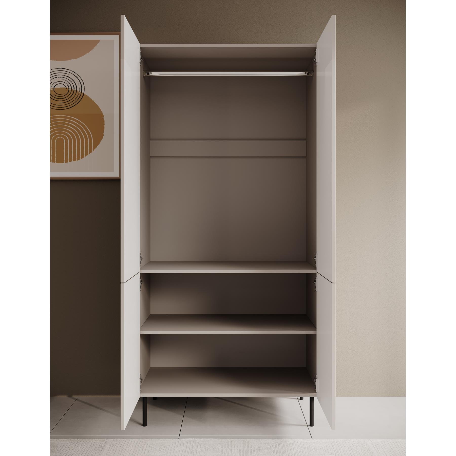 Meubella Kledingkast Alex - Beige - 90 cm