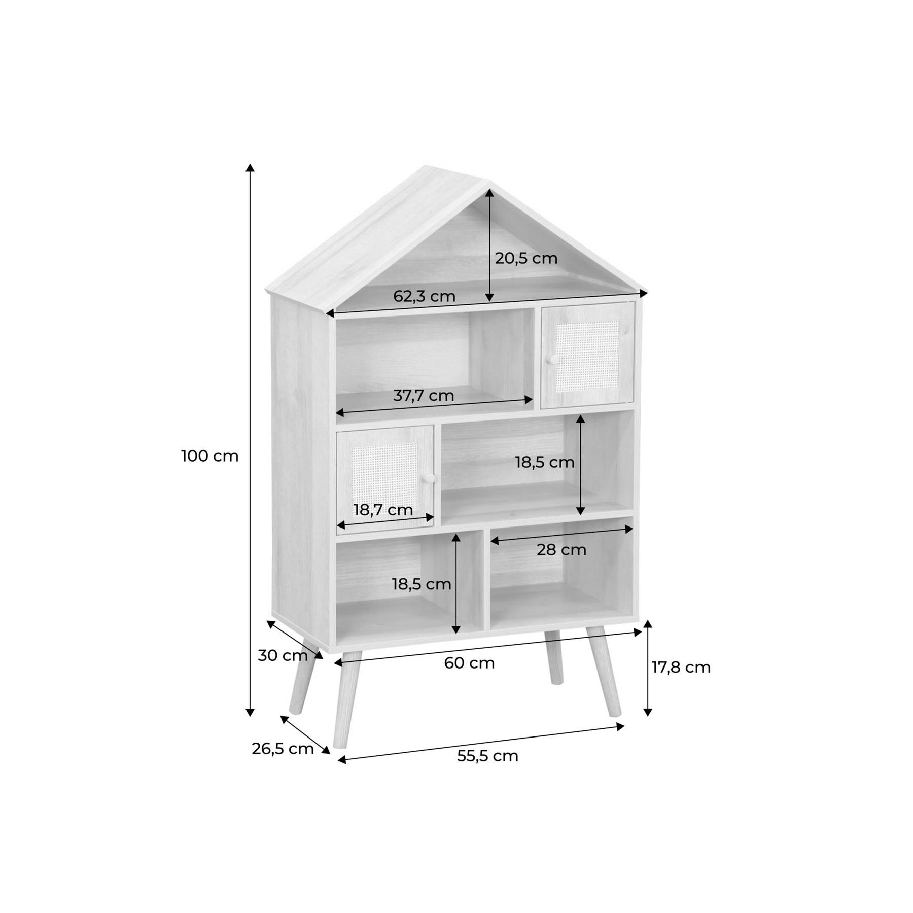 sweeek - Boekenkast, L60 x B30 x H100cm