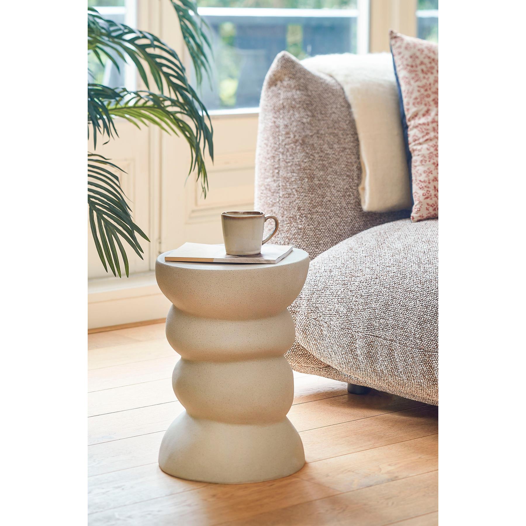Mica Decorations Screw Bijzettafel - L29 x B29 x H41 cm - Beige