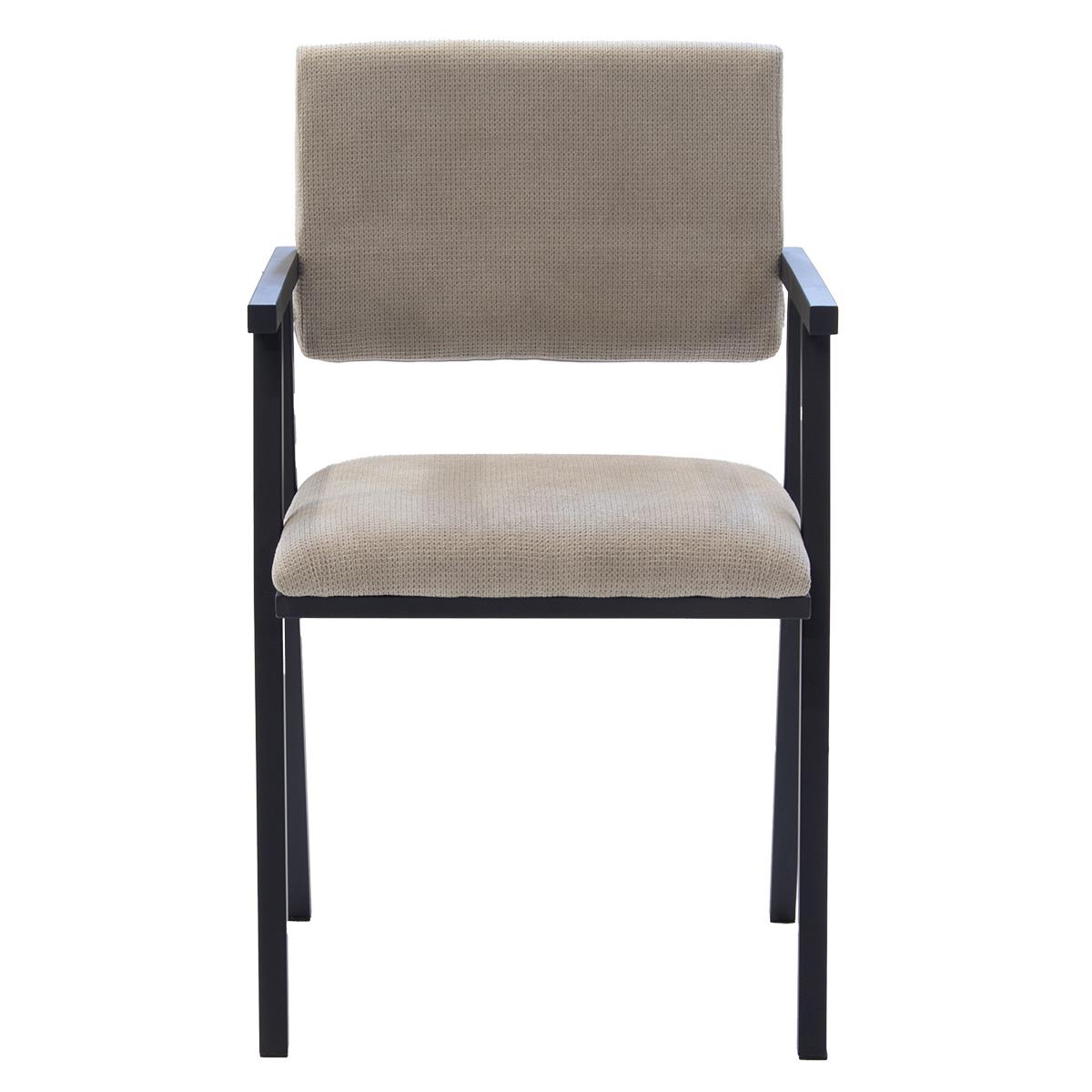 Giga Meubel - Eetkamerstoel Taupe Stof - Linn - Set van 2