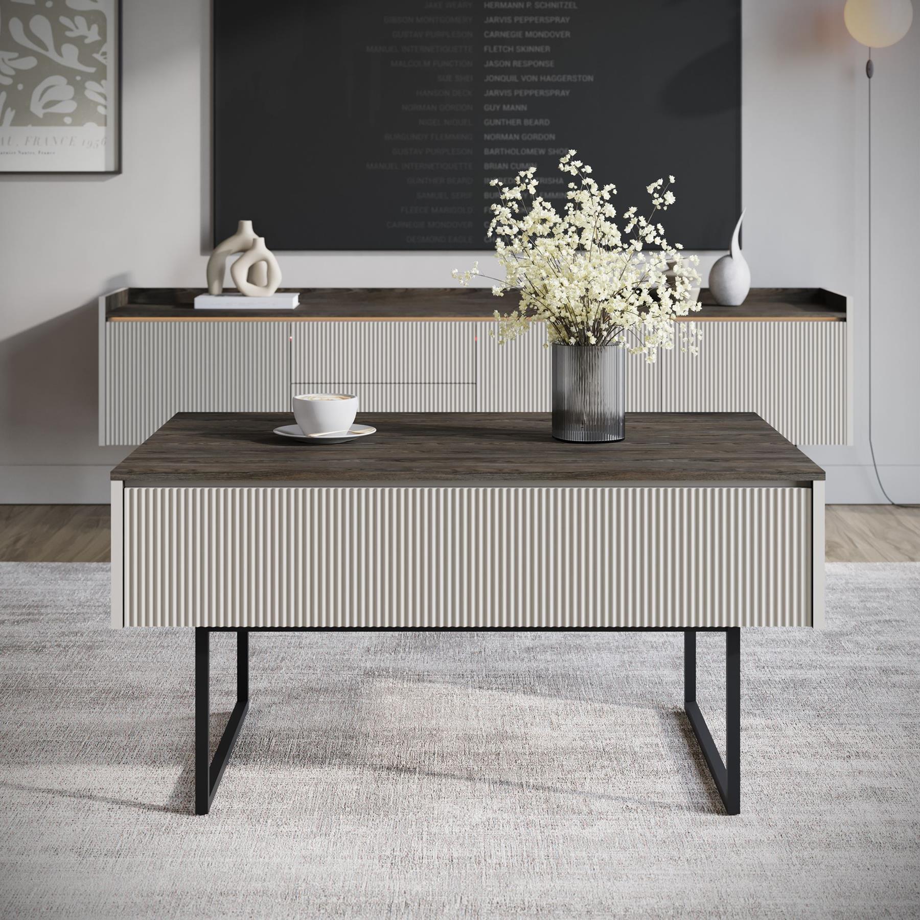 Meubella Salontafel Linq - Beige - 100 cm