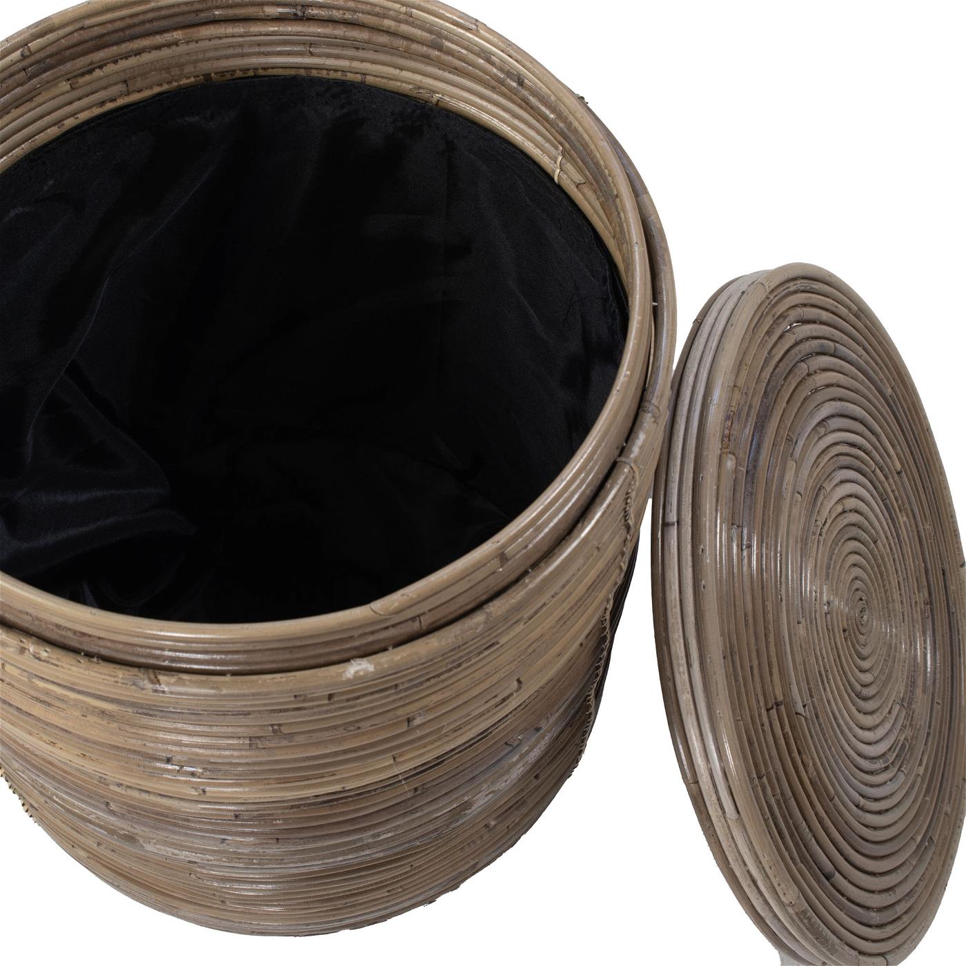 Giga Meubel - Wasmand Stripe Naturel Extra Groot