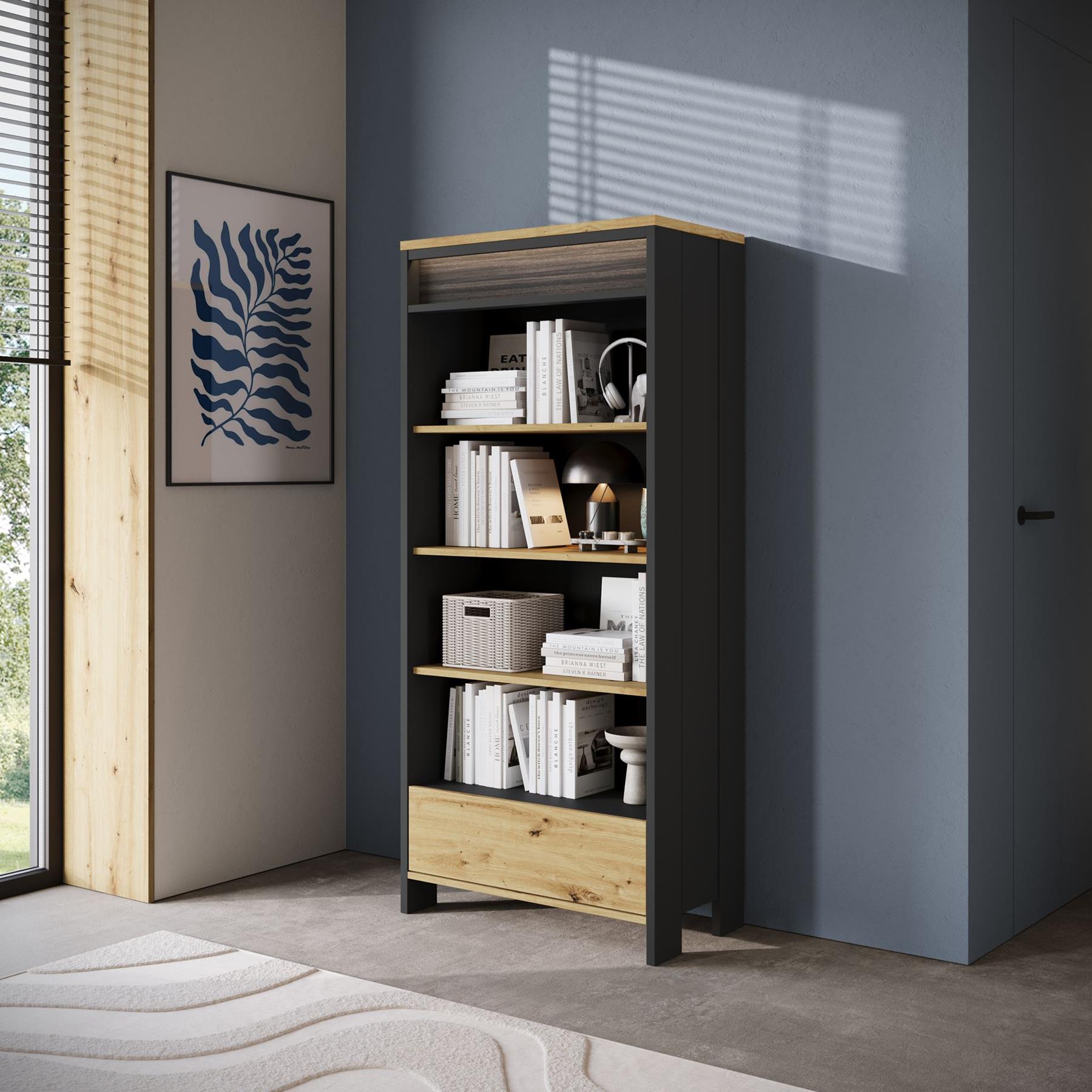 Meubella Boekenkast Stratosphere - Eiken - 72 cm