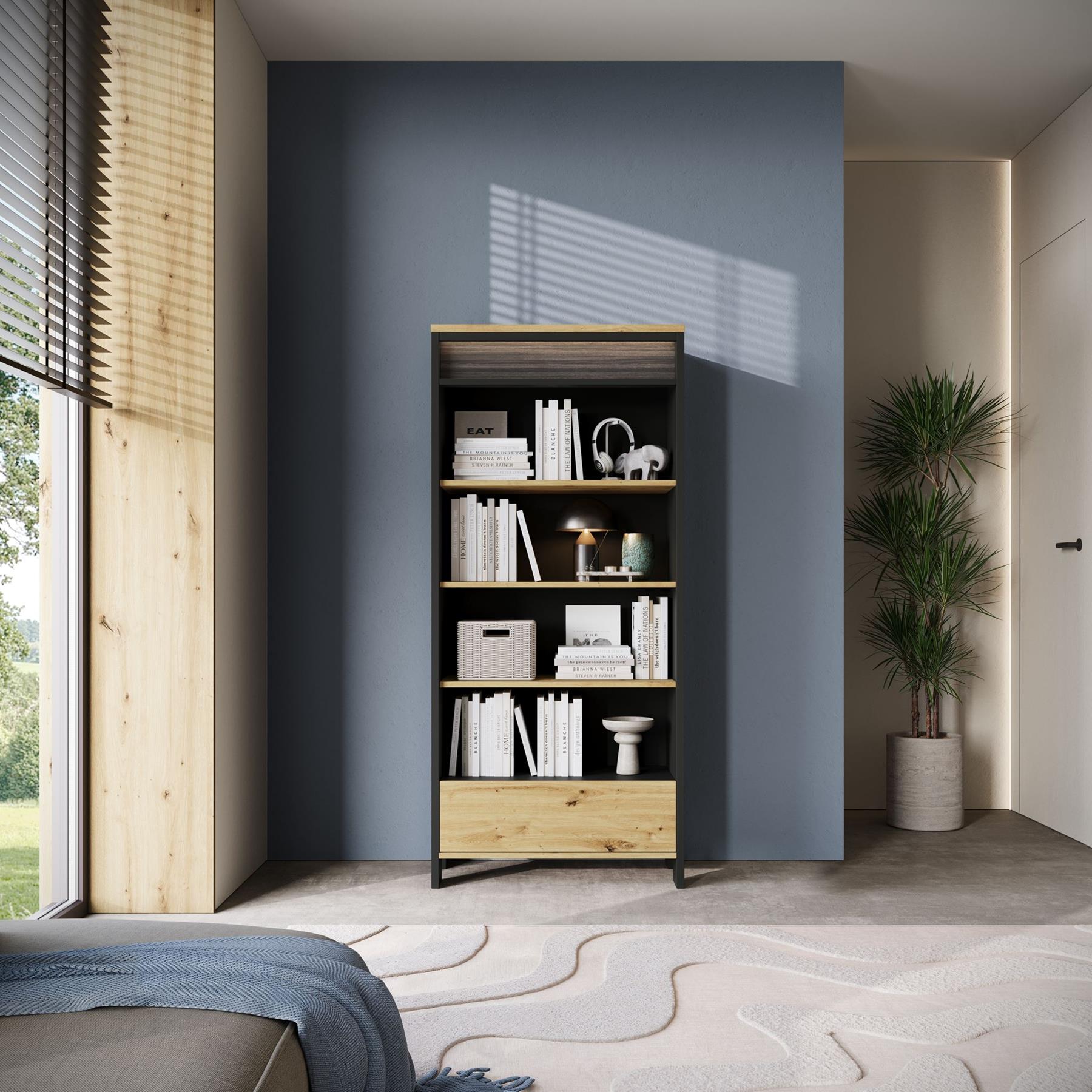 Meubella Boekenkast Stratosphere - Eiken - 72 cm