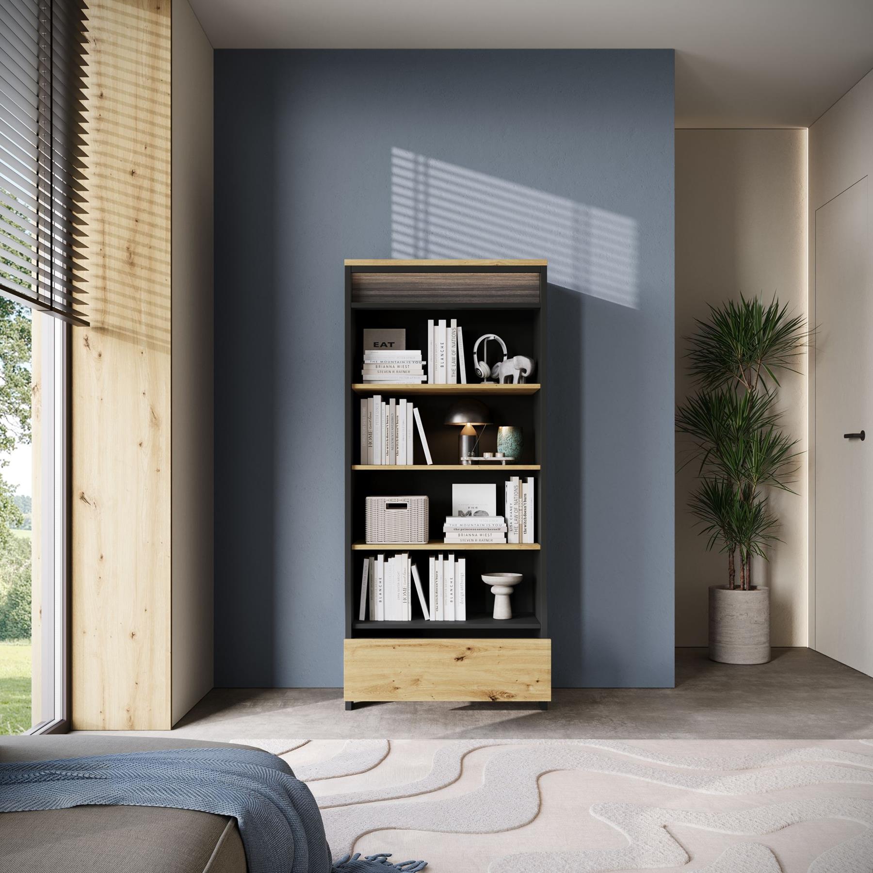 Meubella Boekenkast Stratosphere - Eiken - 72 cm