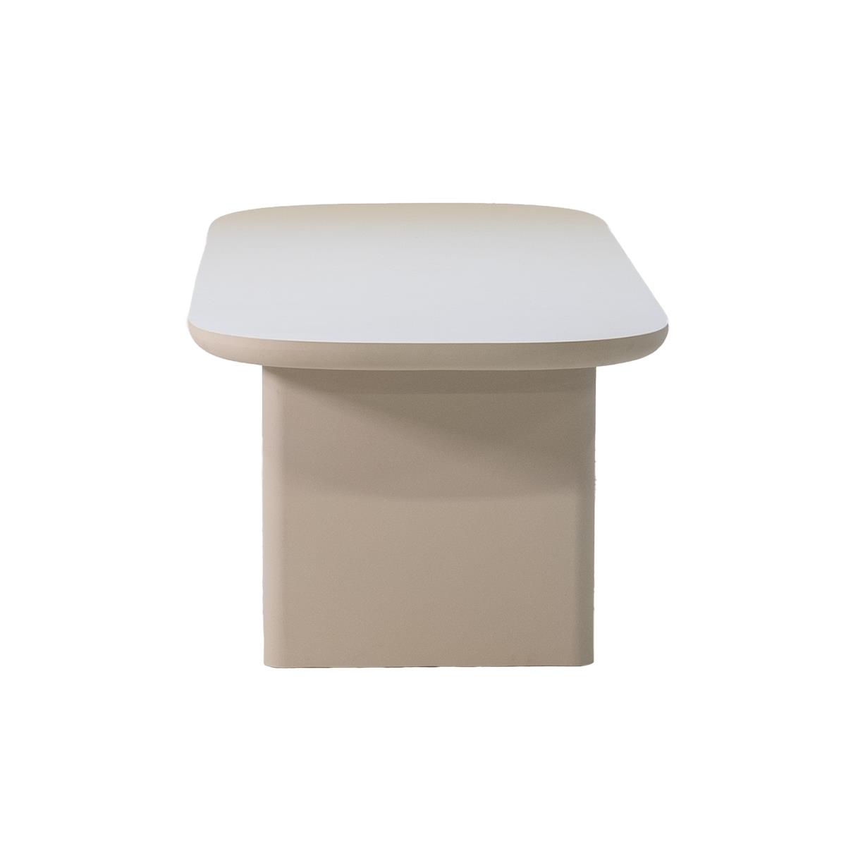 Giga Meubel - Eettafel Deens Ovaal 200cm - Beige Betonlook - Maya