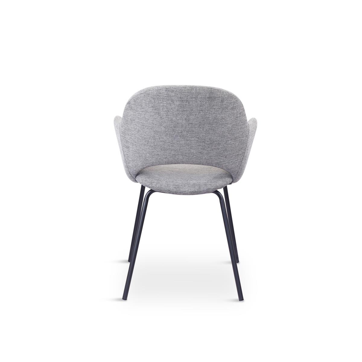 Giga Living - Eetkamerstoel Grijs Stof - Rowley - Set van 2
