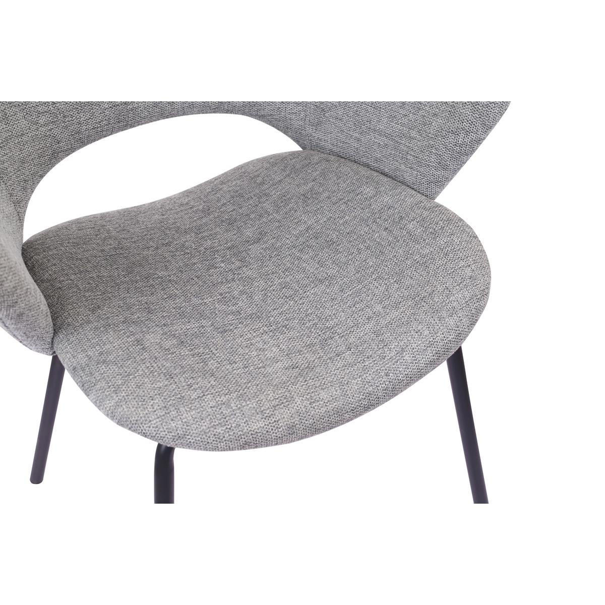 Giga Living - Eetkamerstoel Grijs Stof - Rowley - Set van 2