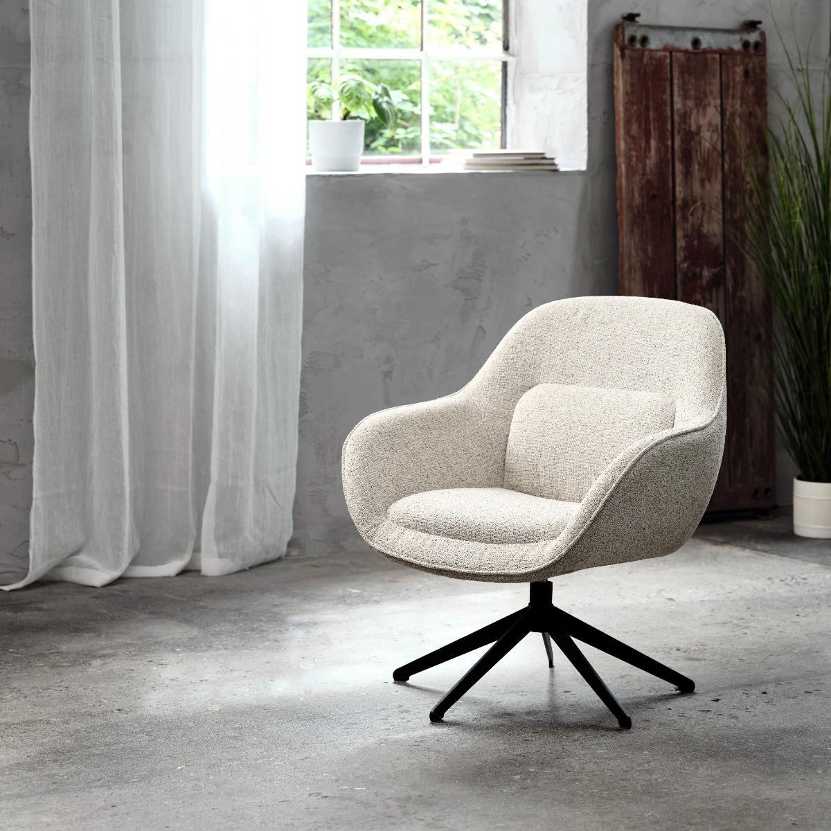 Hygge Interiors Lynn Loungestoel Gebroken Wit