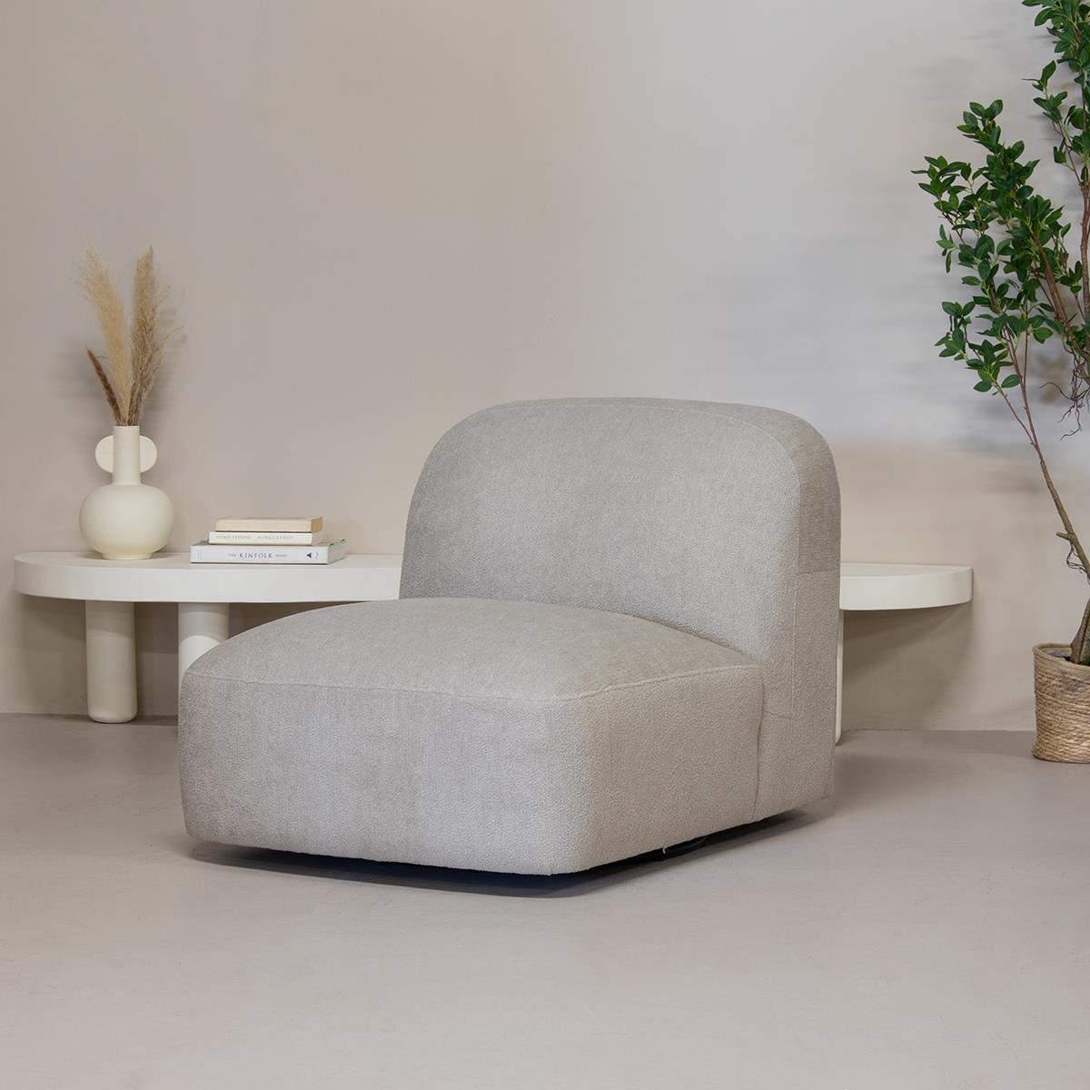 Giga Meubel - Loveseat Stof Taupe - Zitbreedte 76cm - Mary