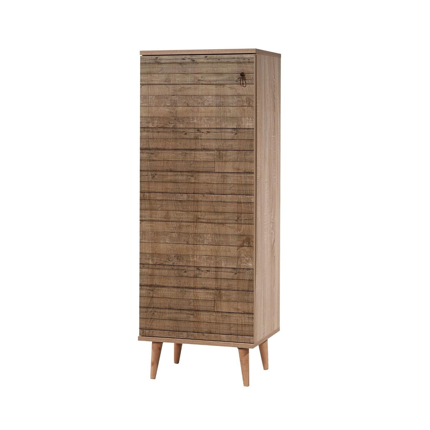 Giga Meubel - Schoenenkast Rechthoek - licht Eiken - 50x38x135cm