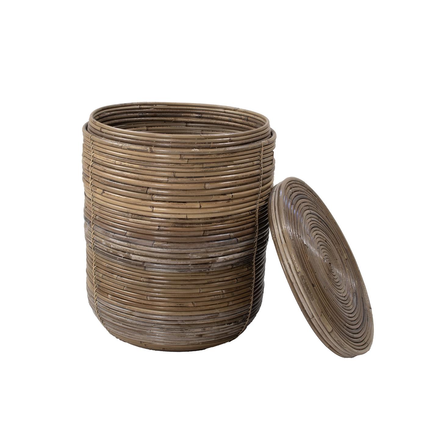 Giga Meubel - Wasmand Stripe Naturel Extra Groot