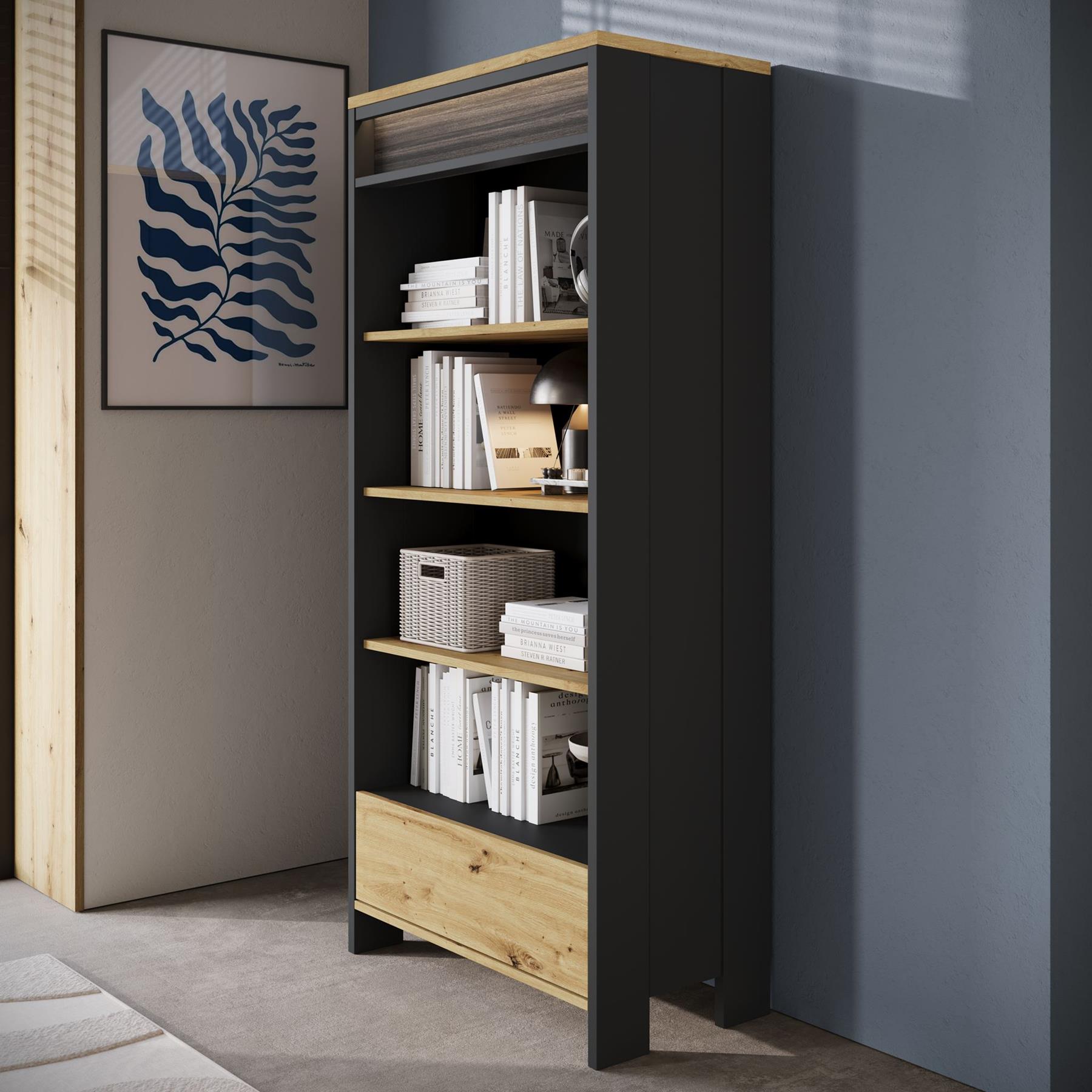 Meubella Boekenkast Stratosphere - Eiken - 72 cm