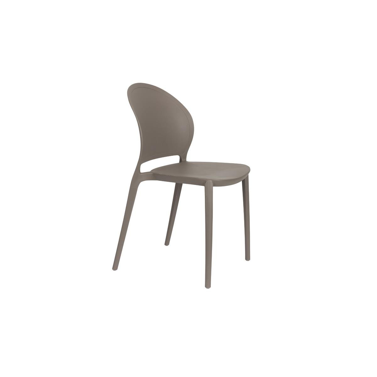 Giga Meubel - Tuinstoel Kunstof Grijs - Zitdiepte 43cm - 52x45x82cm