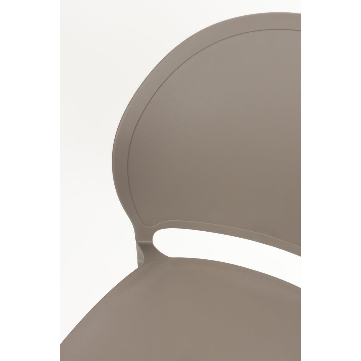 Giga Meubel - Tuinstoel Kunstof Grijs - Zitdiepte 43cm - 52x45x82cm