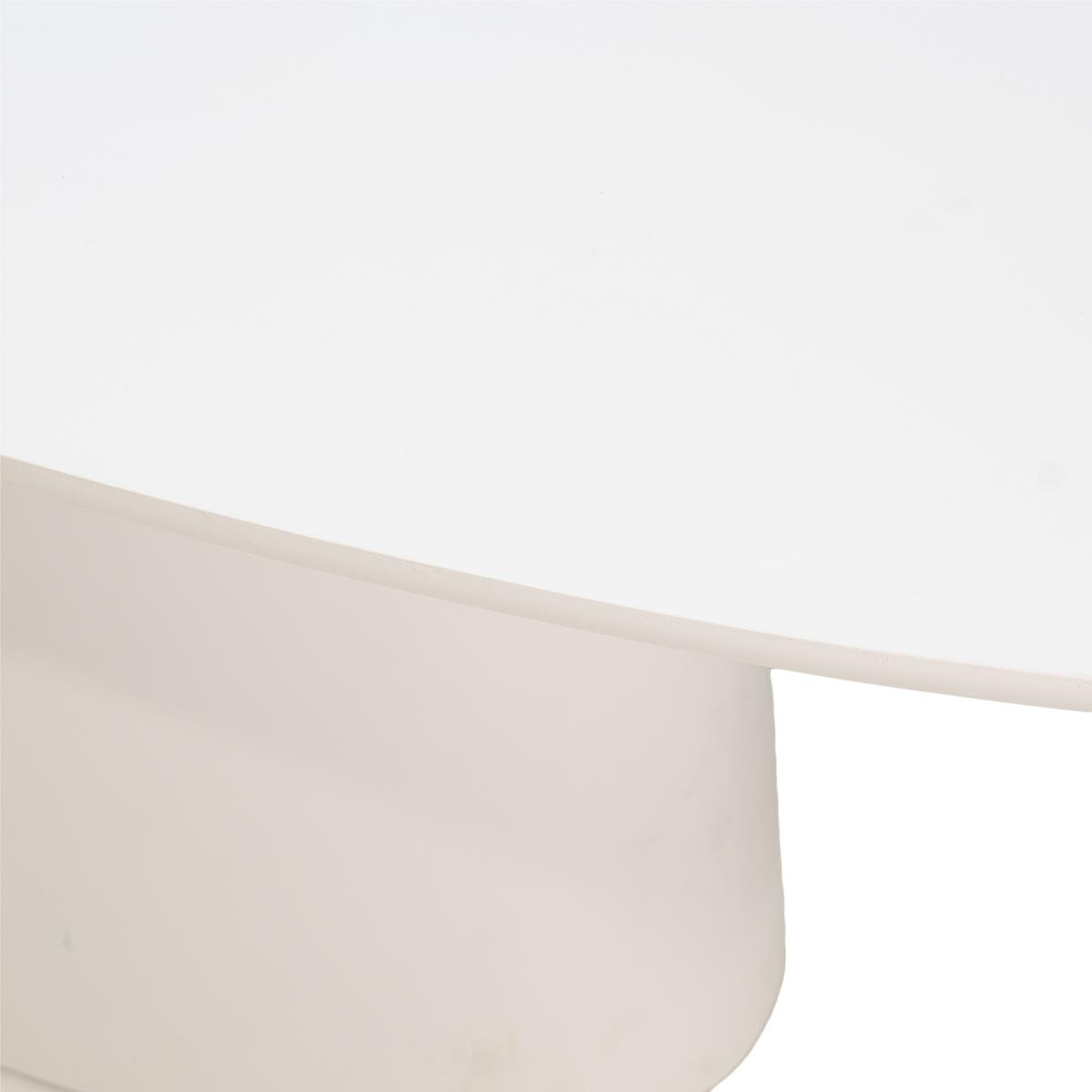 Giga Meubel - Eettafel Ovaal 240cm - Wit Betonlook - Myrna