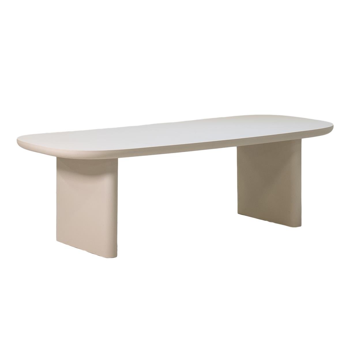 Giga Meubel - Eettafel Deens Ovaal 300cm - Beige Betonlook - Maya